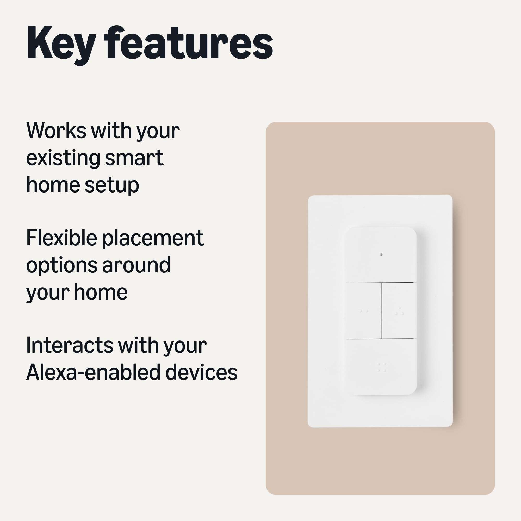 Amazon Basics Smart Dimmer Switch and Remote for Music and Routines, Compatible Echo Devices Required, Works with Alexa Only, No Wiring Required 3