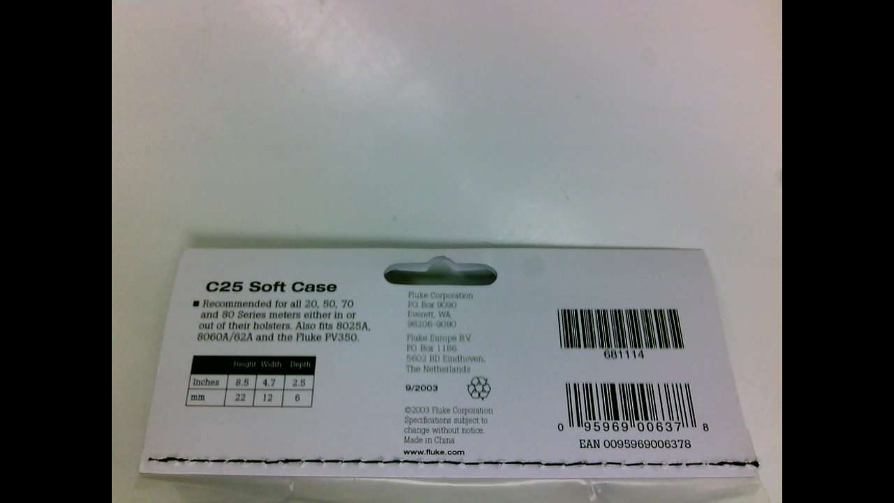 Fluke - 2600340 C25 DMM Carrying Case with Hand Strap, Soft 3