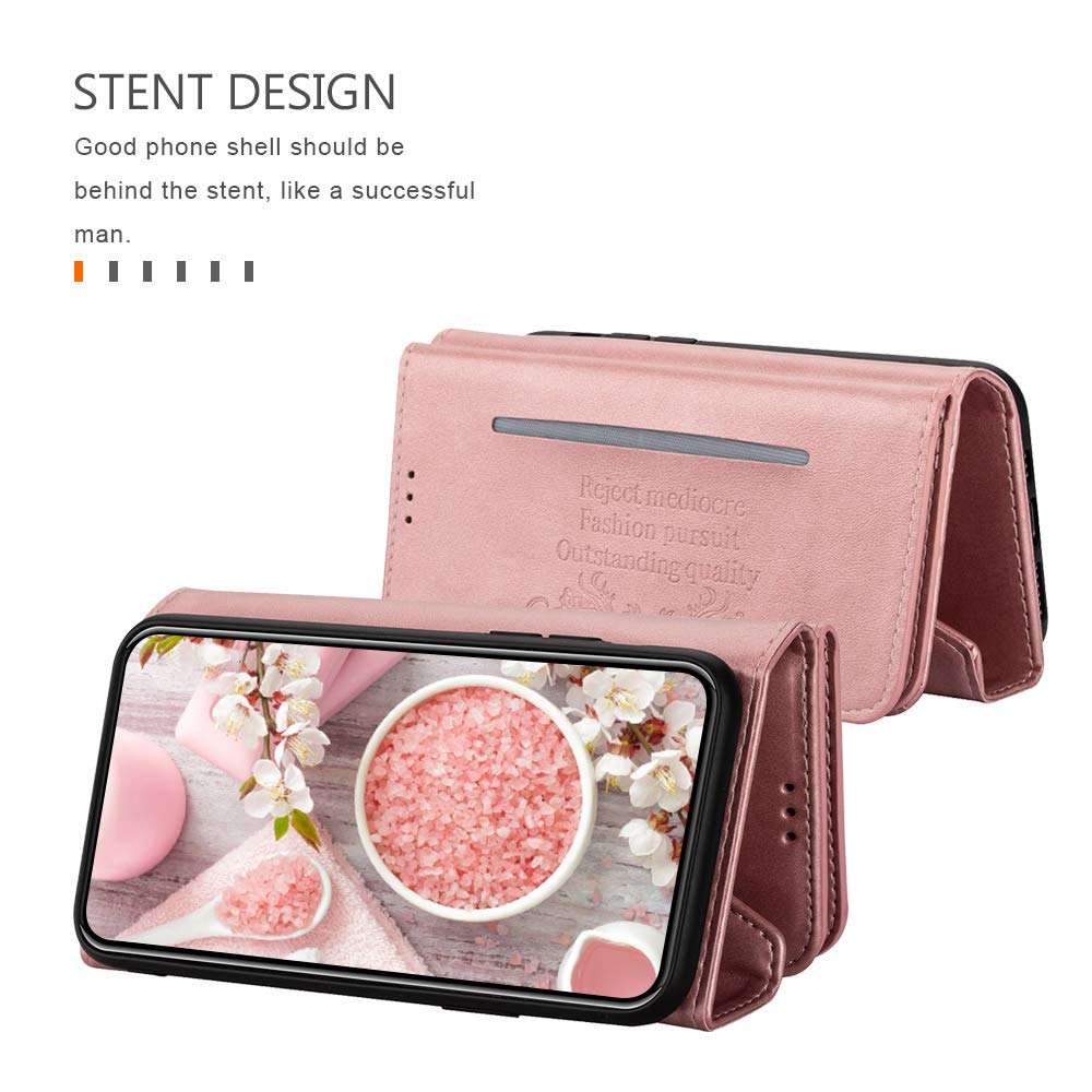 IVY Multi-Function Fashion Zipper Bag Wallet Case for Samsung Galaxy S20 FE [Wrist & Bag Strap][Kickstand Flip Case] - Blue 5