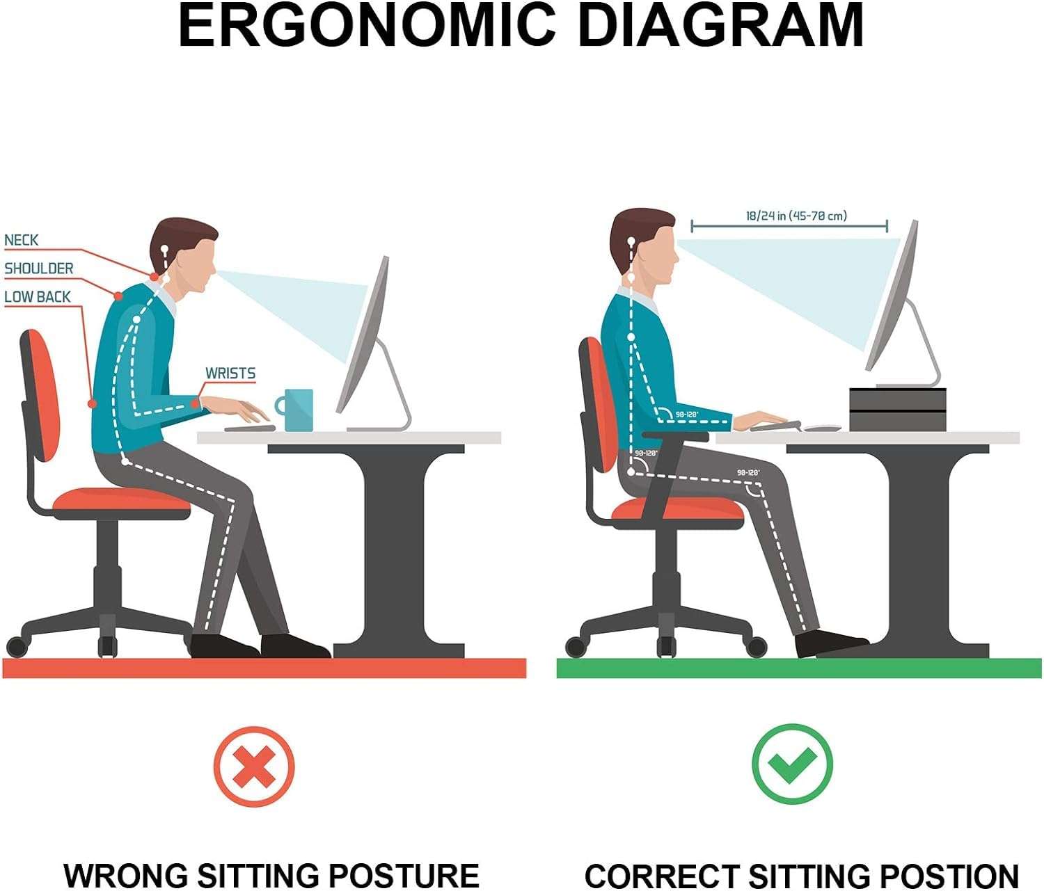 Egchi Acrylic Monitor Stand, 2 Tiers Computer Monitor Riser(20x8x5.5 Inch), Monitor Riser/Computer Stand for Home,Office,Business,PC Desk Stand for Keyboard Storage& Multi-Media Laptop Printer Screen 6