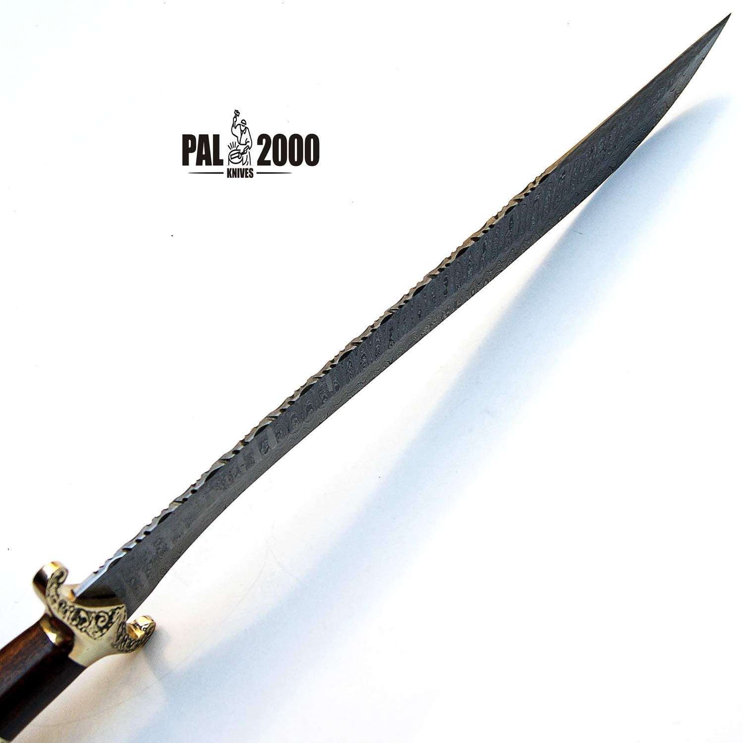 Custom Handmade Spring Damascus Sword with Sheath - Viking Sword Hunting Full Tang longsword for Men 9908 5