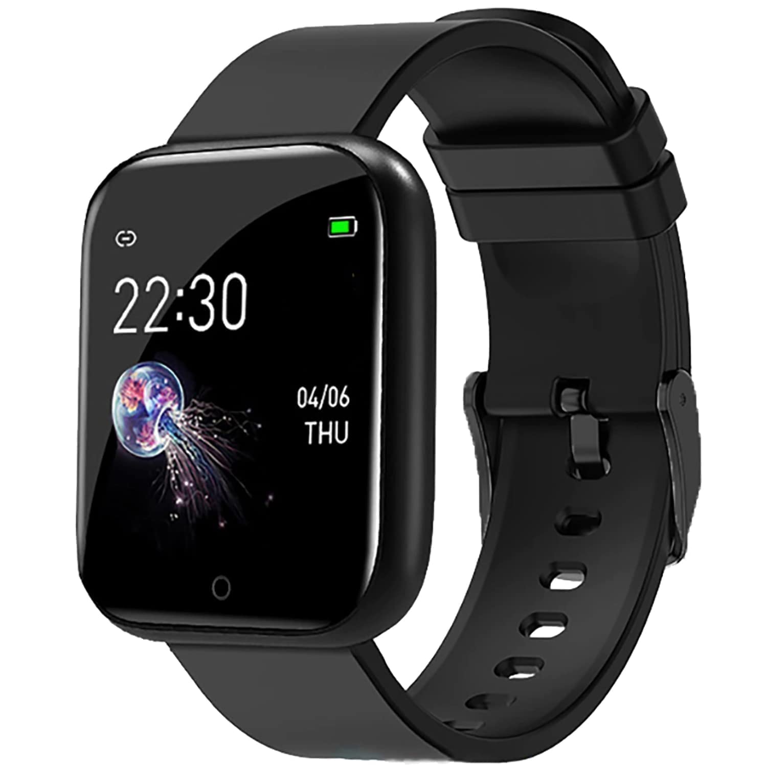 Generic ID116 Bluetooth Smartwatch Wireless Fitness Band Watch for Boys, Girls, Men, Women & Kids | Sports Smart Watch for All Smart Phones I Heart Rate and spo2 Monitor - Black