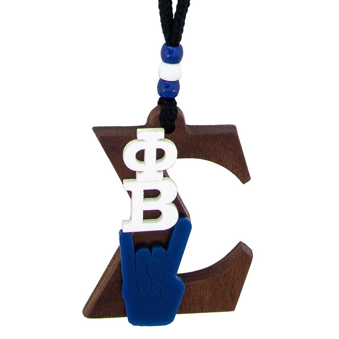 Desert Cactus Phi Beta Sigma Necklace Wooden Symbol Greek #W-MED Wood Medallion 16 Inch Long Tiki (W-MED) 4