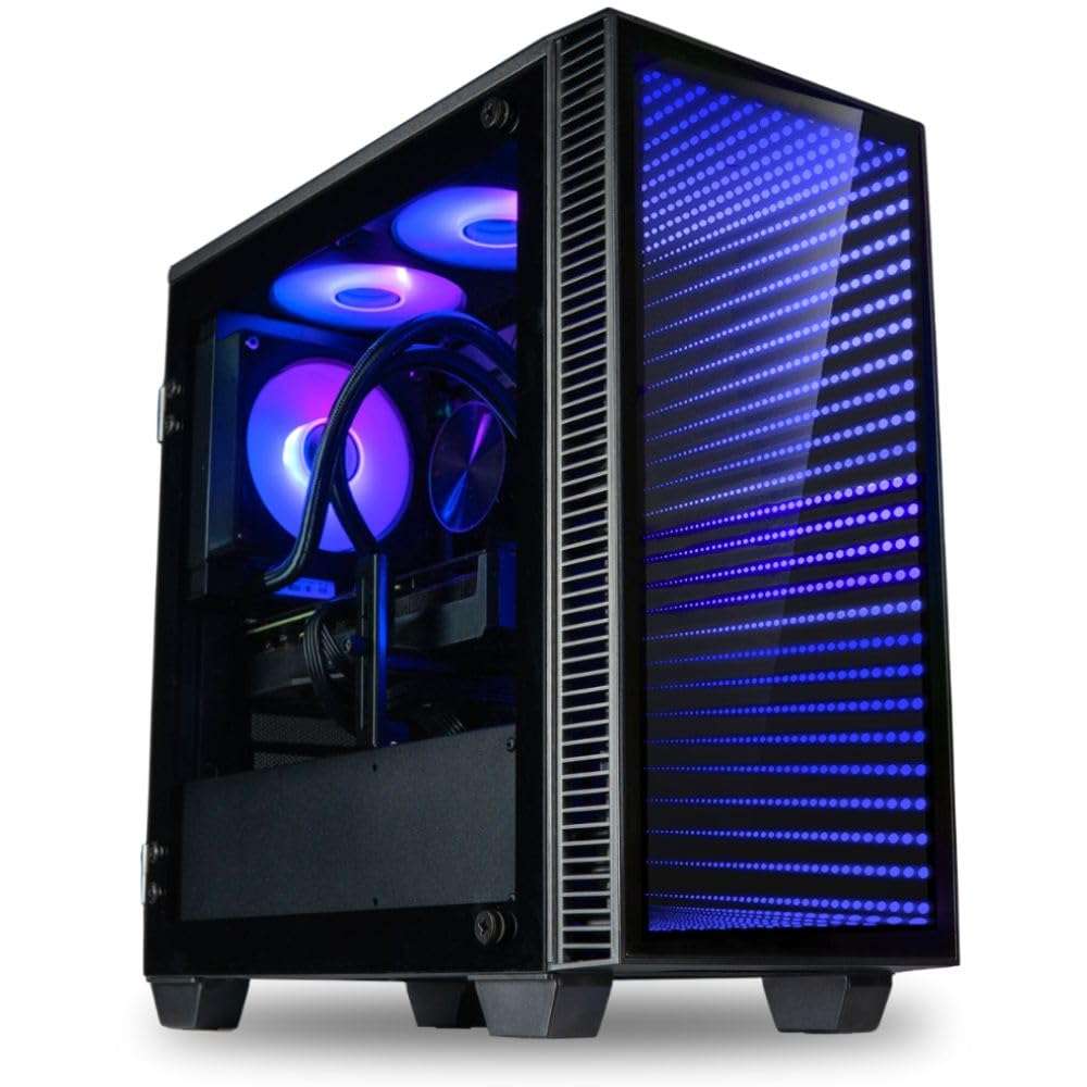 Empowered PC Continuum Micro Gaming Desktop - NVIDIA GeForce RTX 3060 Ti, Intel 12-Core i7-12700KF CPU, 32GB DDR5 RAM, 2x512GB NVMe SSD, WiFi 6, Windows 11 - Liquid Cooled RGB Gamer Computer 1