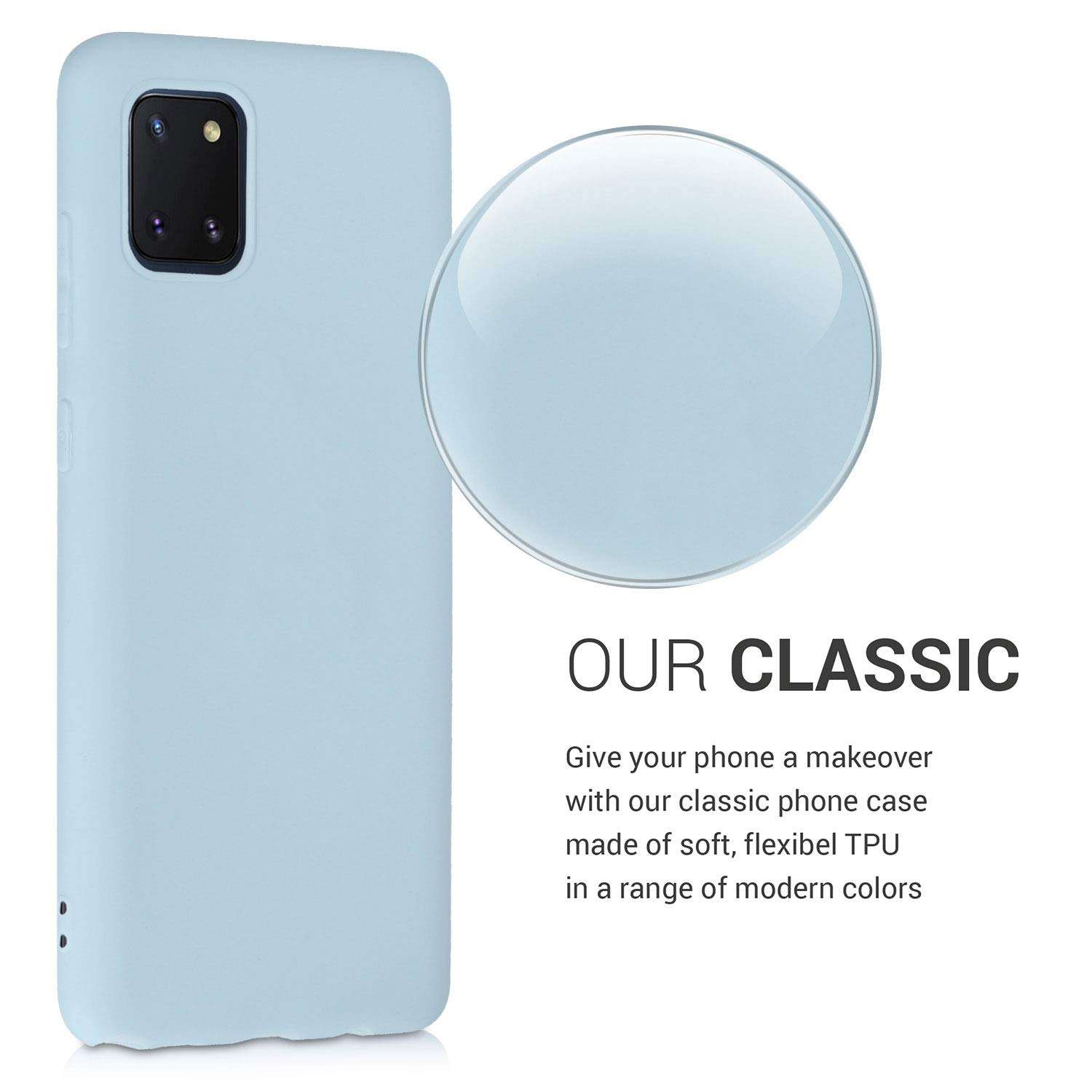 kwmobile TPU Case Compatible with Samsung Galaxy Note 10 Lite - Case Soft Slim Smooth Flexible Protective Phone Cover - Light Blue Matte 3