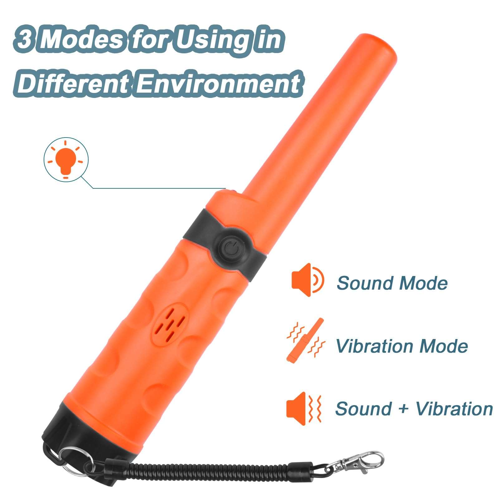 Kuman Pin pointer Water Resistant Metal Detectors with Holster Treasure Hunting Unearthing Tool Accessories Buzzer Vibration Automatic Tuning KW30 4