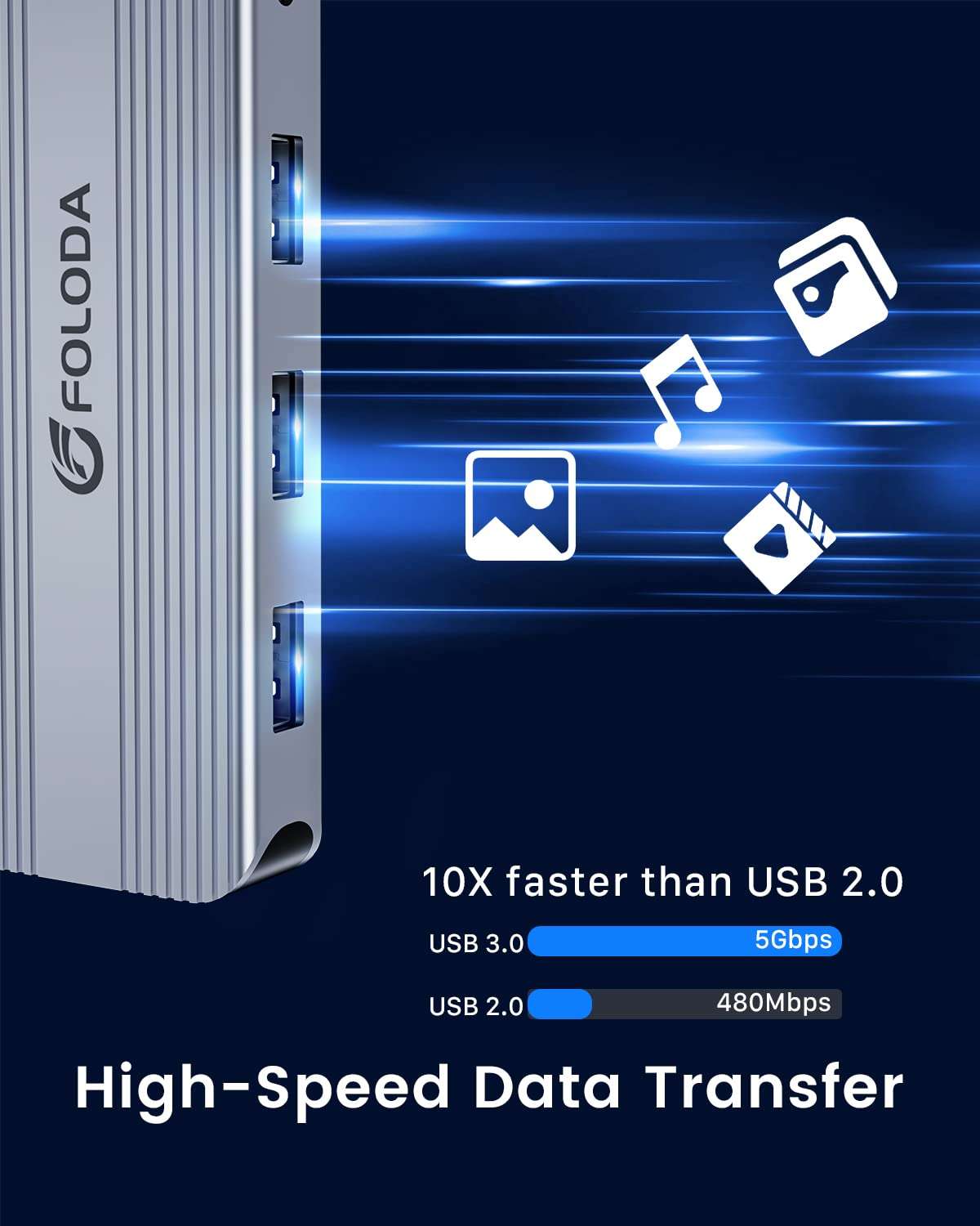 8K USB C Docking Station, 10-in-1 USB C Hub Adapter, with 4K@60Hz HDMI and DisplayPort, 100W PD, 5Gbps USB-C Data Ports,4*USB A 3.0, Gigabits Ethernet, SD/TF Card Slots for MacBook, Dell 5