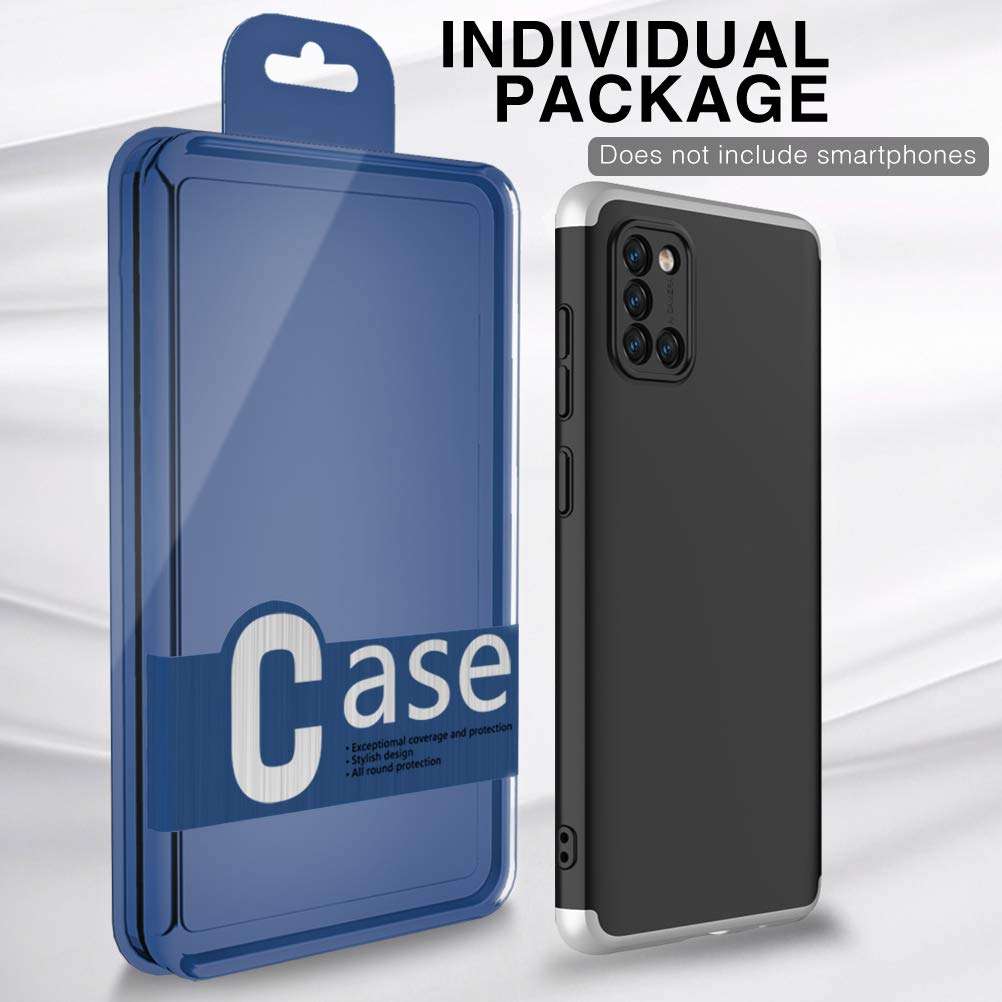 Compatible with Samsung Galaxy A31 Case,3 in 1 Slim Fit Electroplated Shockproof Phone Case Ultra Thin Hard PC Case Coated Non Slip Matte Surface Case Cover for Samsung A31 6