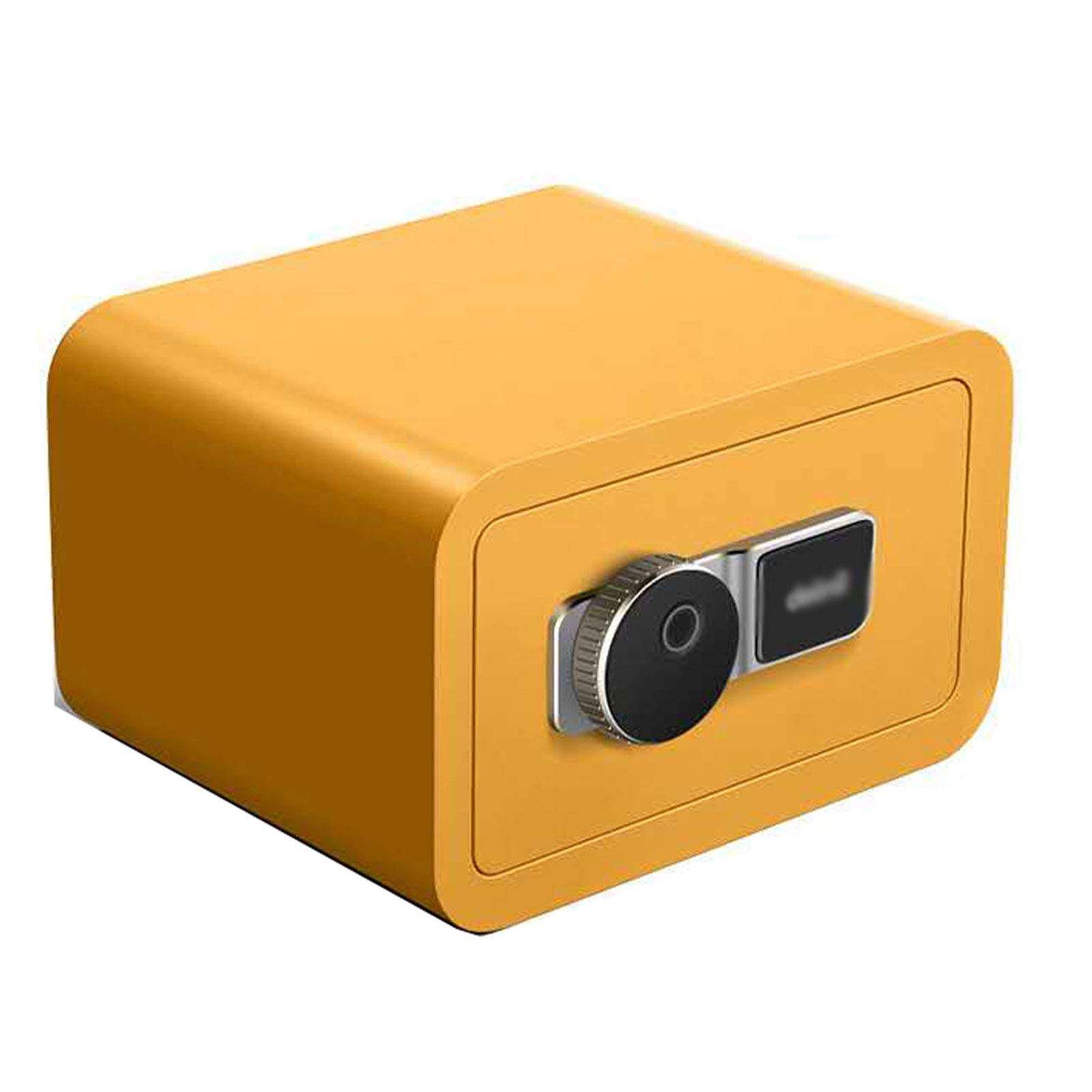 Premium Home Safe, Biometric Fingerprint Safe Steel Security Deposit Boxes for Home Office Money Cash Documents Electronic Storage,Orange 1