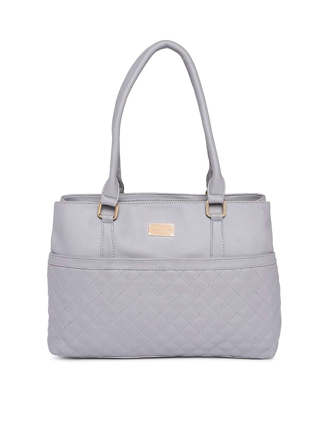 Anna Claire Women's FashionQuilted Shoulder Bag Grey 1