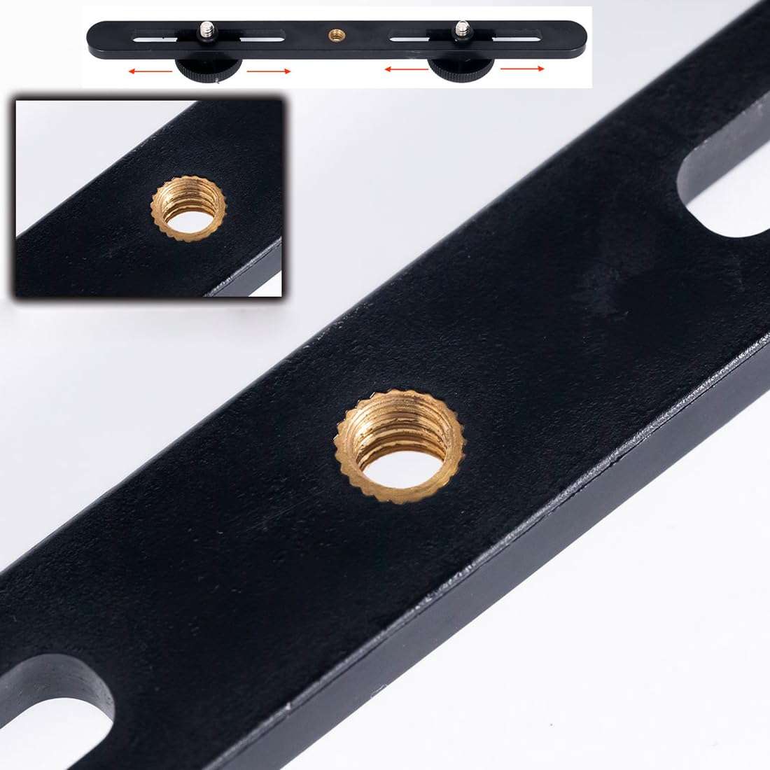 RecDec 2 Pack Dual Selfie Light Holder Tripod Mount Stand with 1/4 Screw Second Video Lights Extension Bar for Clip Fill Light Panel Camera Flash DSLR Double Brightness Phone Live Recording Vlogging 6