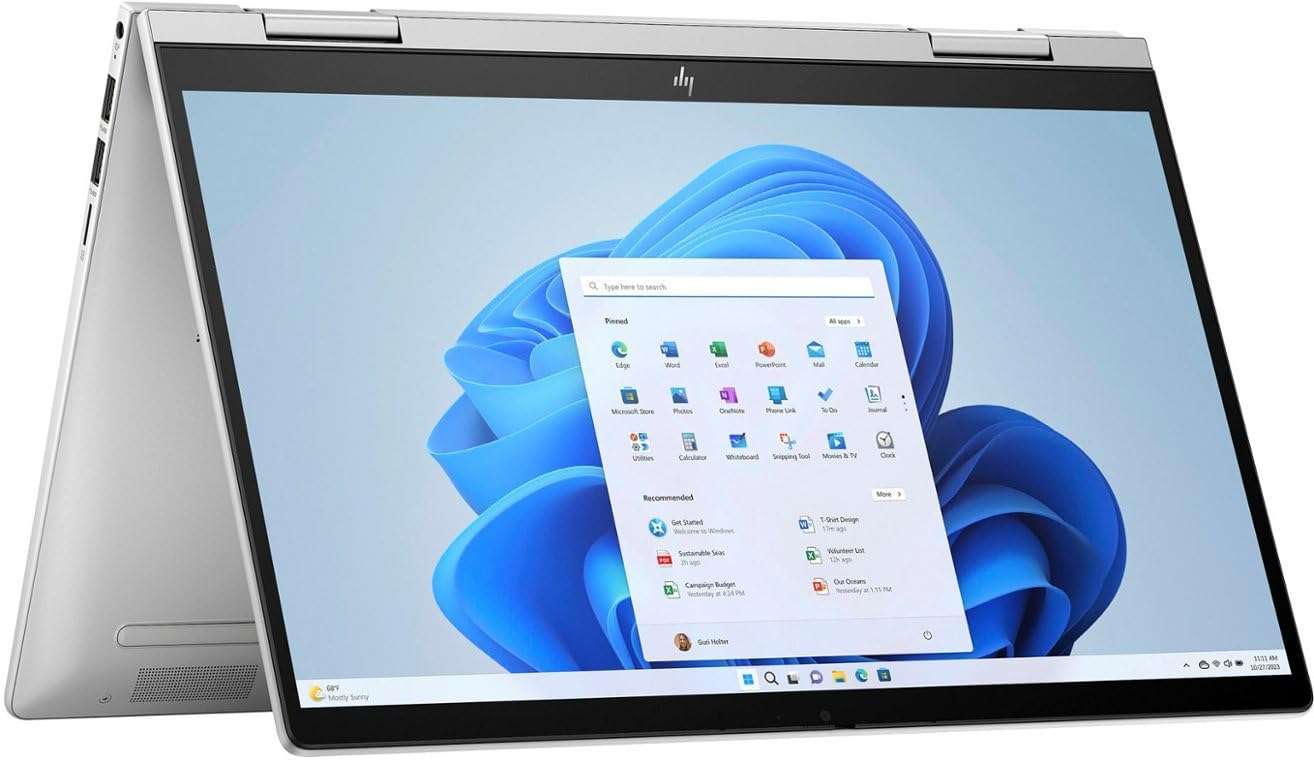 HP Envy x360 2-in-1 Business Laptop 2023, 14" FHD IPS Touchscreen, Intel 7 150U 10-Core, Intel Graphics, 16GB DDR4 4TB SSD, Backlit Keyboard, Fingerprint, Wi-Fi 6E, Win11 Pro, COU 32GB USB