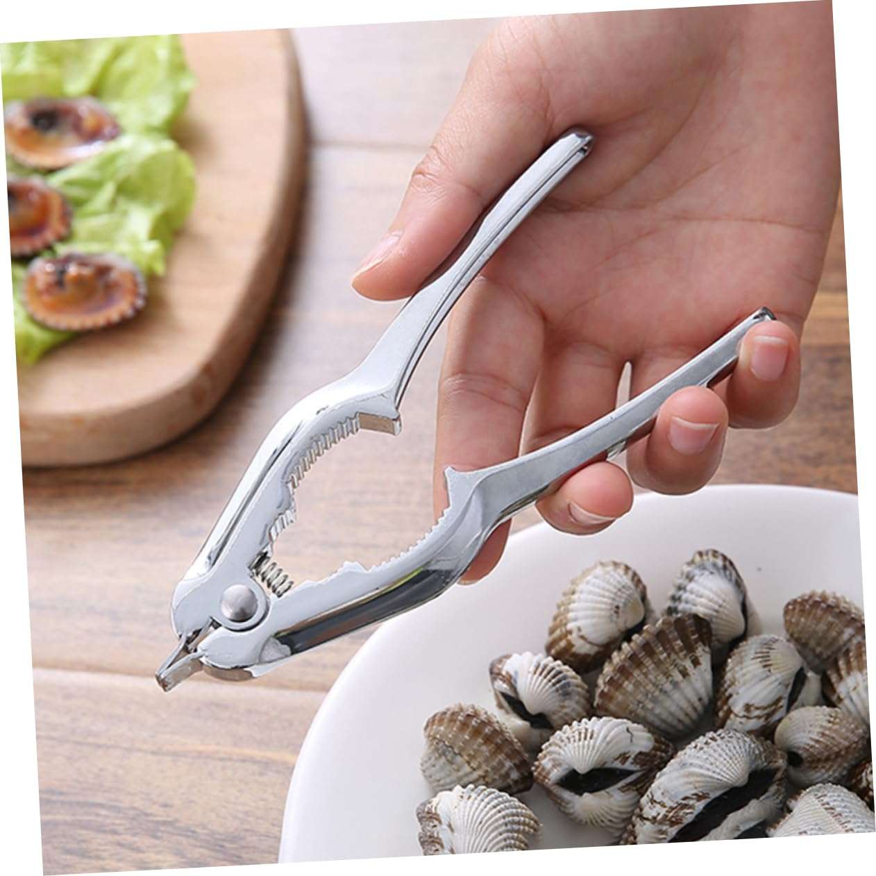Zerodeko High Hardness Zinc Alloy Clam Opener Seafood Cracker Kitchen Gadget Oyster Shellfish Remover 4