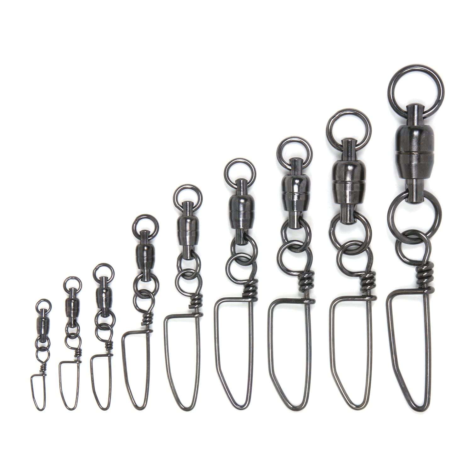 Billfisher BBSS2-4Pk 2 Ring Ball Bearing Snap Fishing Swivels 3