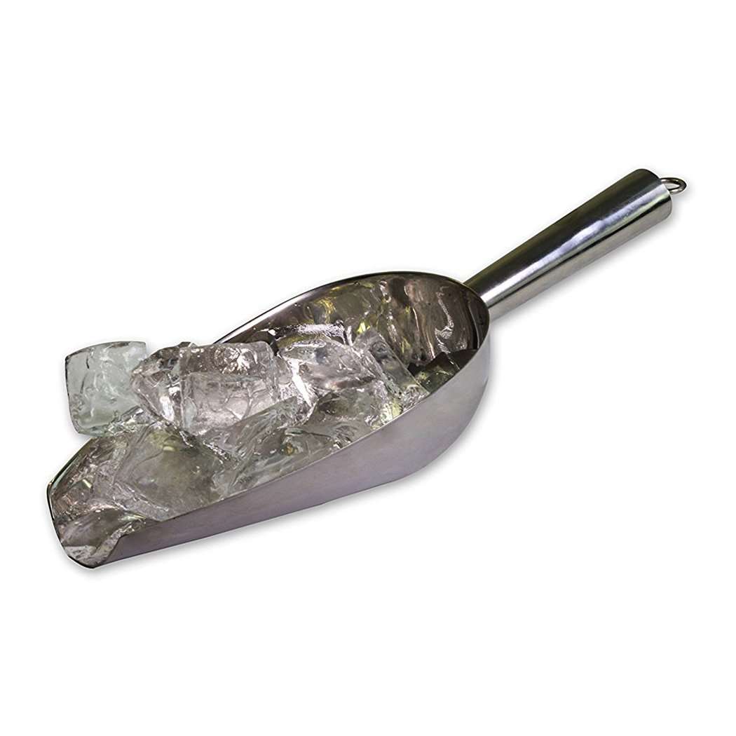 Dianoo Stainless Steel Ice Scoop, Heavy Duty High Polish Dry Goods Scoop, Candy Scoop, Grain Scoop, flour Scoop and beans Scoop - 1PCS Medium 5