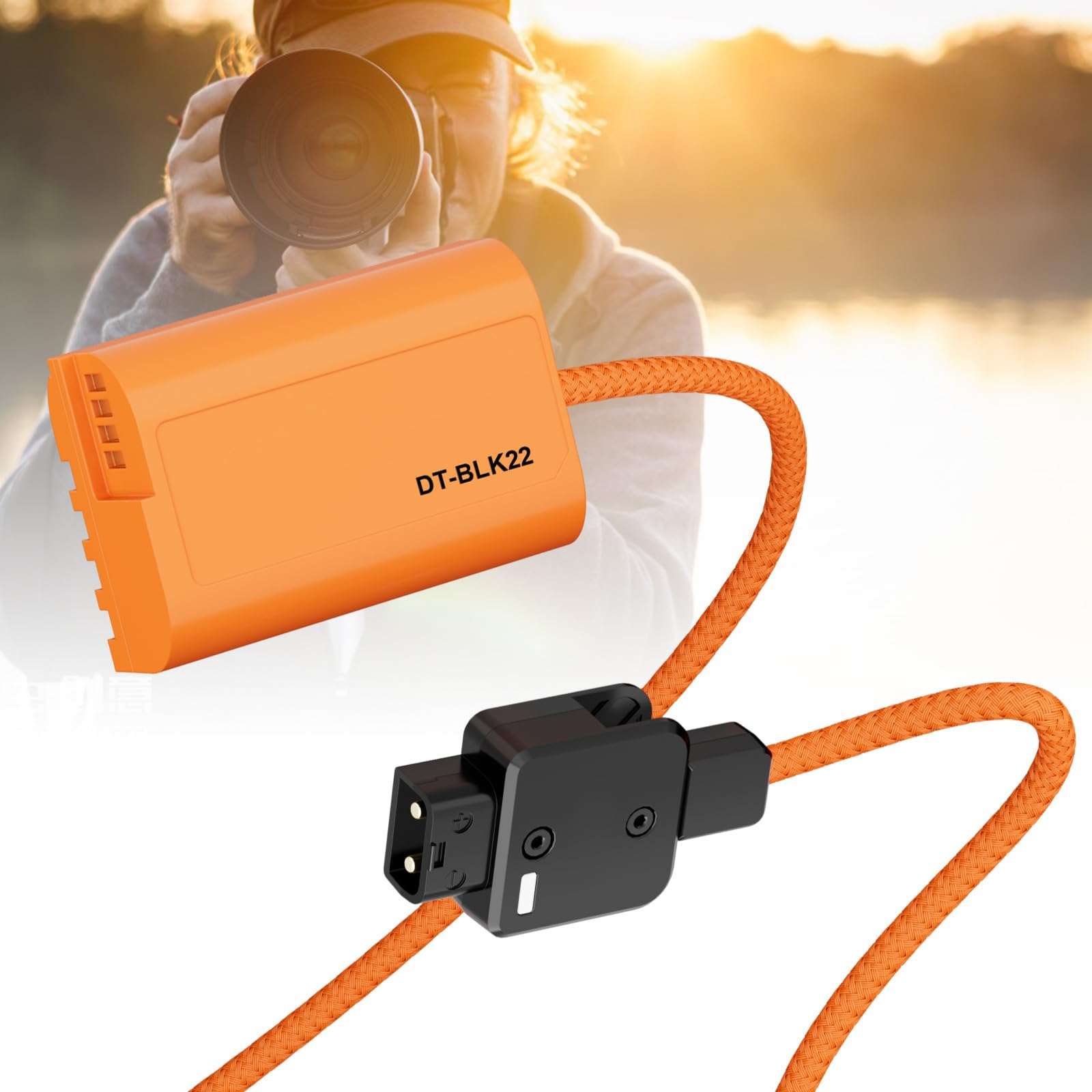 D Tap to BLK22 False Battery Adapter High Efficiency for Camera Models S55K S5M2 GH7 GH6 GH5M for Videography 3