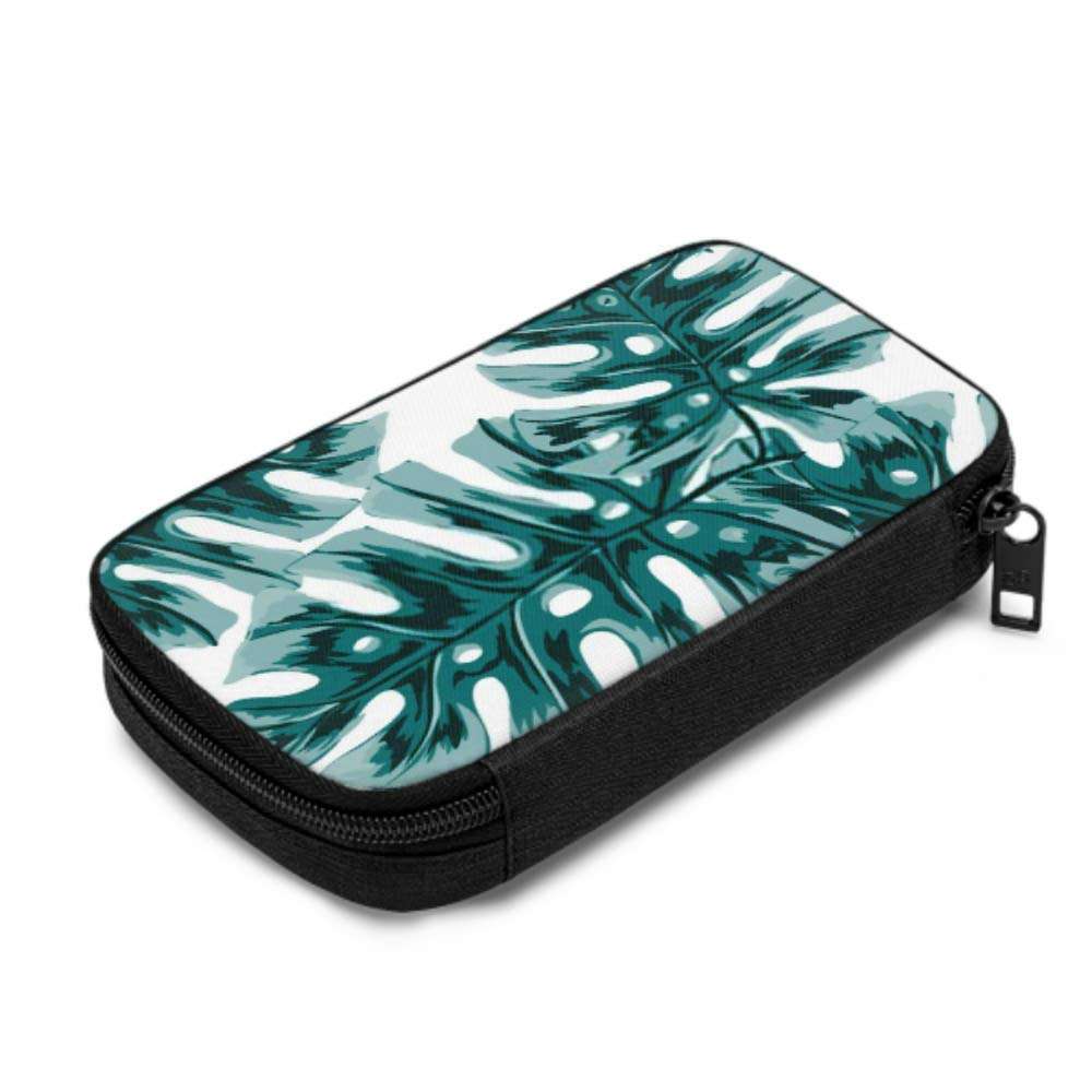 Electronics Accessories Organizer Bag Watercolor Seamless Pattern Tropical Leaves Palms Electronics Organizer Travel Cable Organizer Bag Storage Bag of Cases for Cable, Charger, Phone, USB, Sd Card 2