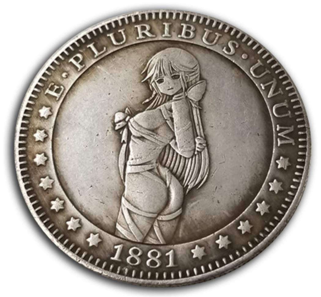 MEETCUER 1881 Beautiful Girl Hobbies Coin Collecting-American Liberty Eagle Lucky Morgan Coin Hobo Coin-Arts Naked Souvenir Gift Adult Toy Funny Old Coins MaybeCoin 1