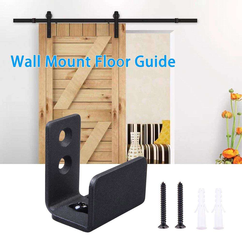 Adjustable Wall Mount Floor Guide Carbon Steel Hardware Fits for Door Thickness Up to 1 3/8" Sliding Barn Door Bottom Groove Needed US Delivery 2