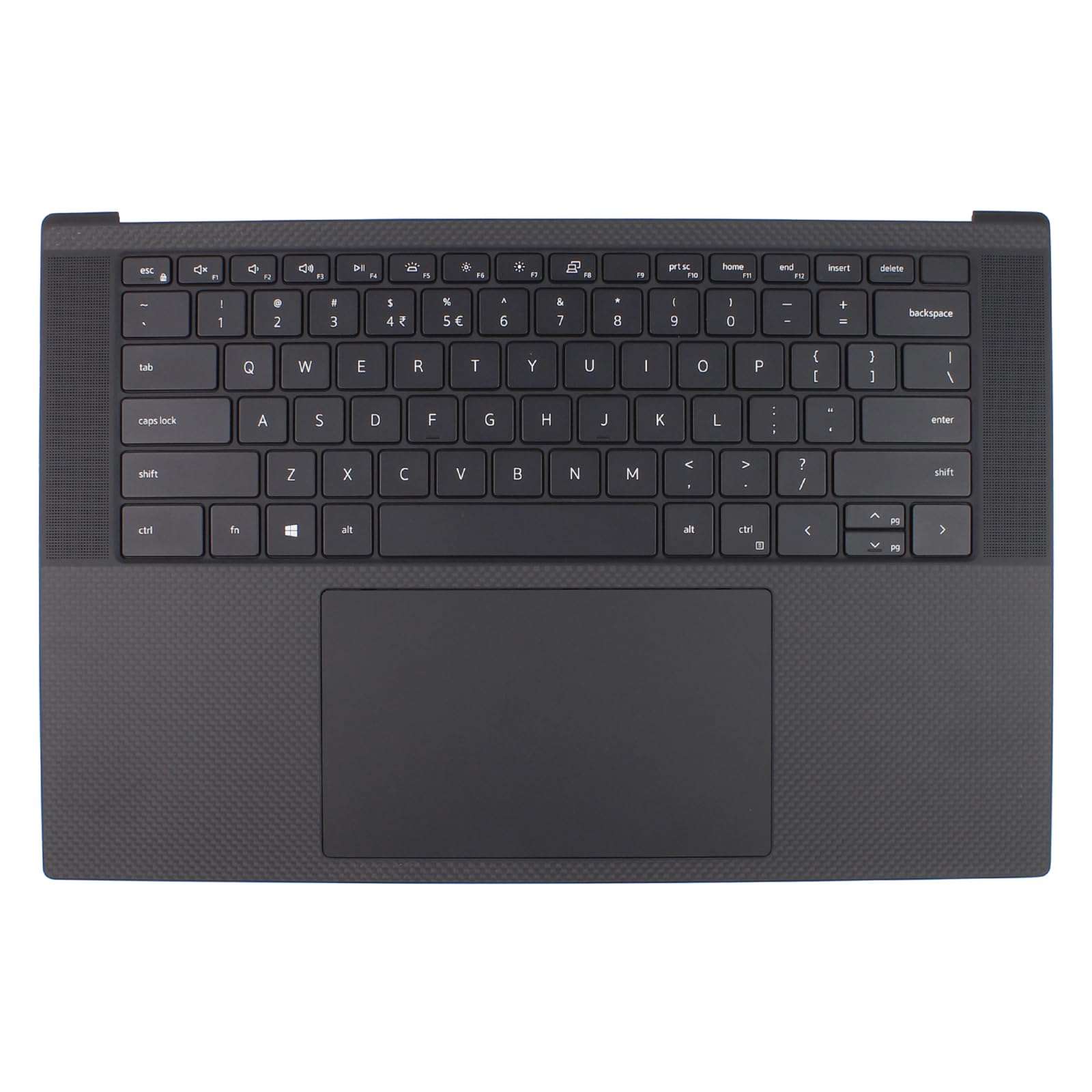 ApplianPar Black Upper Case Palmrest Cover with Backlit Keyboard and Touchpad CYJV4 for Dell XPS 15 9520 9530