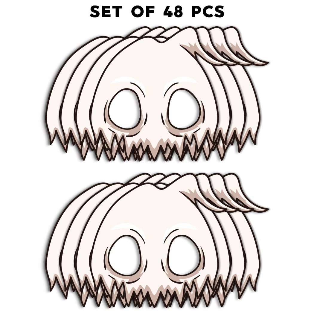 Festiko® Halloween Theme Eye Masks (48 Pcs), Halloween Theme Party Supplies, Return Gifts for Kids, Halloween Theme Party Items,Ghost Eye Masks for Kids 3