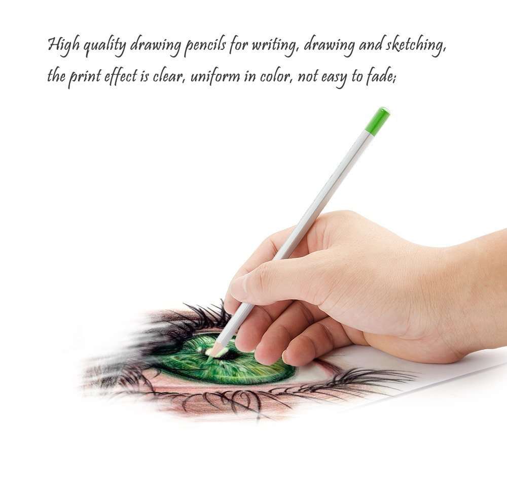 Marco Raffine Fine 72 Colors Art Drawing Pencil 7100-72CB Set Wooden Writing Painting Artist Sketching Craft Doodling Designs and Creativity Colorful Blessings Cards 4