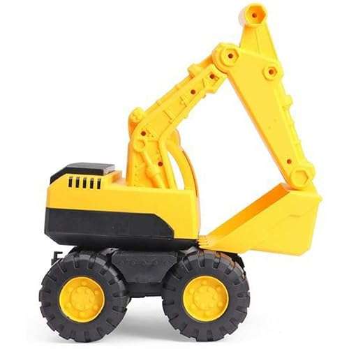 DU Sales Unbreakable Construction Excavator Vehicles Play Set - Push and go Friction Powered REV-UP Truck Toy | JCB Truck Toy for 3+ Years Old Kids Boys|Girls(Set of 1)- Multi Color 4