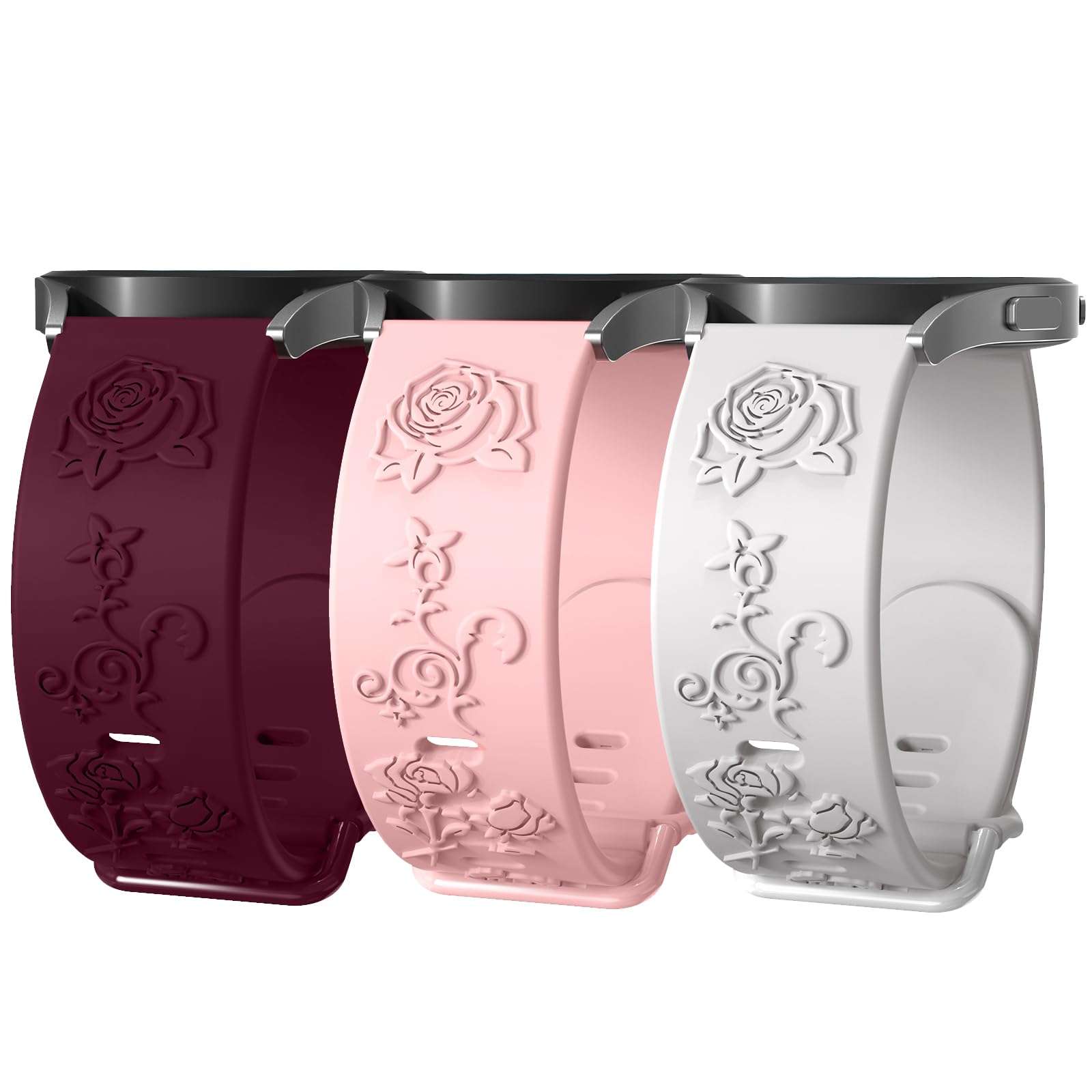 kitway Flower Watch Bands Compatible for Samsung Galaxy Watch 3 Band 45mm/ Gear S3 Frontier & Classic Bands/Galaxy Watch 1 46mm,22 mm Watch Band for Women Sports Straps Breathable 1