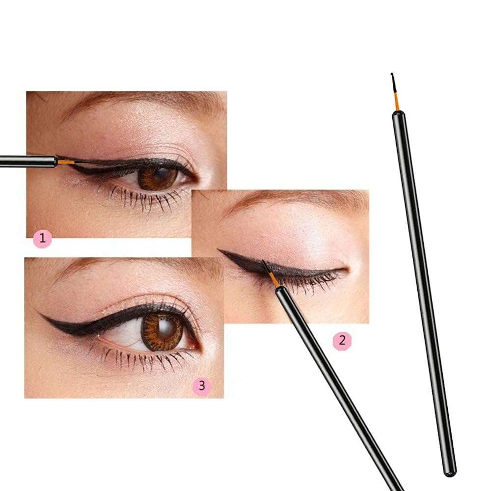 MYYNTI 50pcs Eyeliner Brushes With Covers,Eye Liner Wands for Makeup, Eyeliner Applicator Cosmetic Eye Wands Makeup Tool for Eye Line Eyelash Growing 4