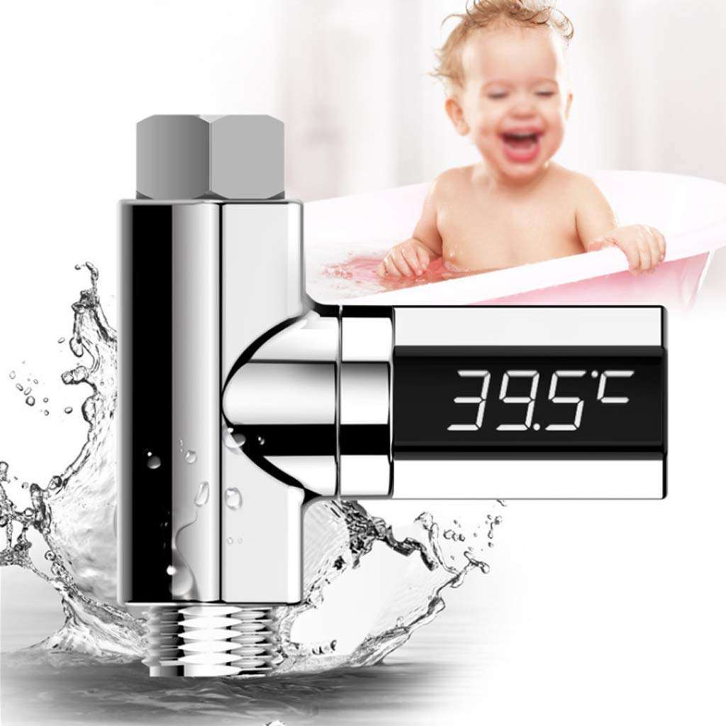 XISAOK LED Display Home Water Flow Faucet Shower Thermometer Temperature Monitor Baby 3
