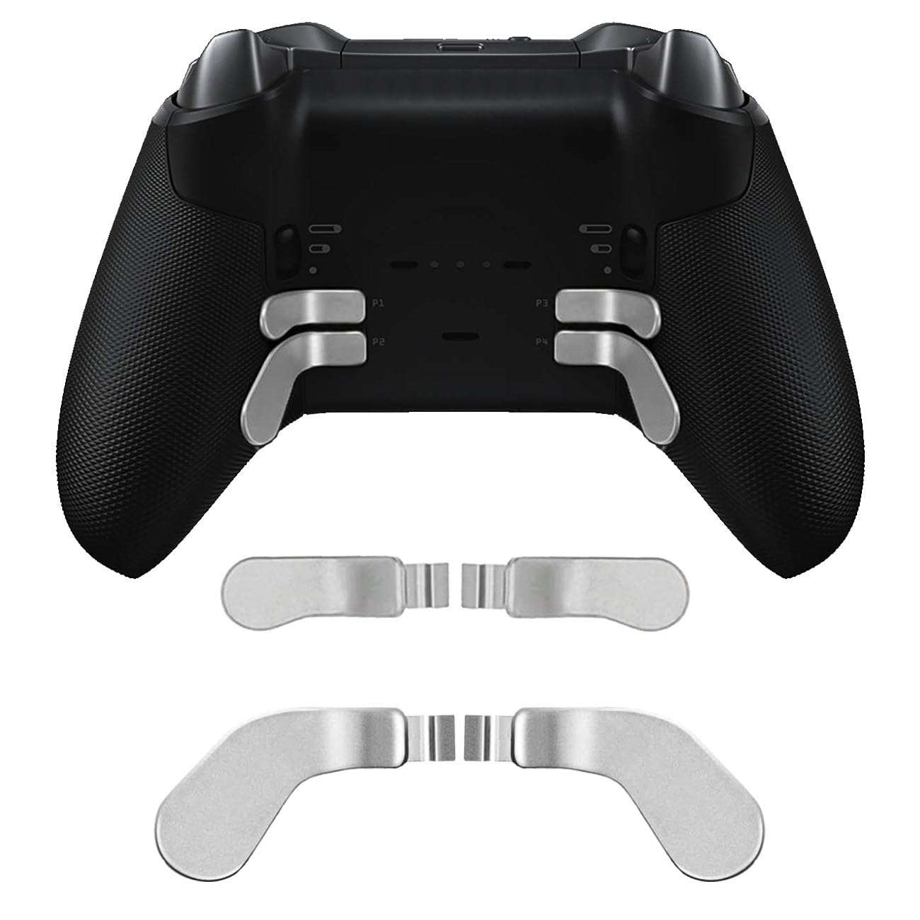 Elite Controller Paddles,Metal Stainless Steel Replacement Parts for Xbox One Elite Controller Series 2 Model 1797 - 4 PCS (Silver) 3