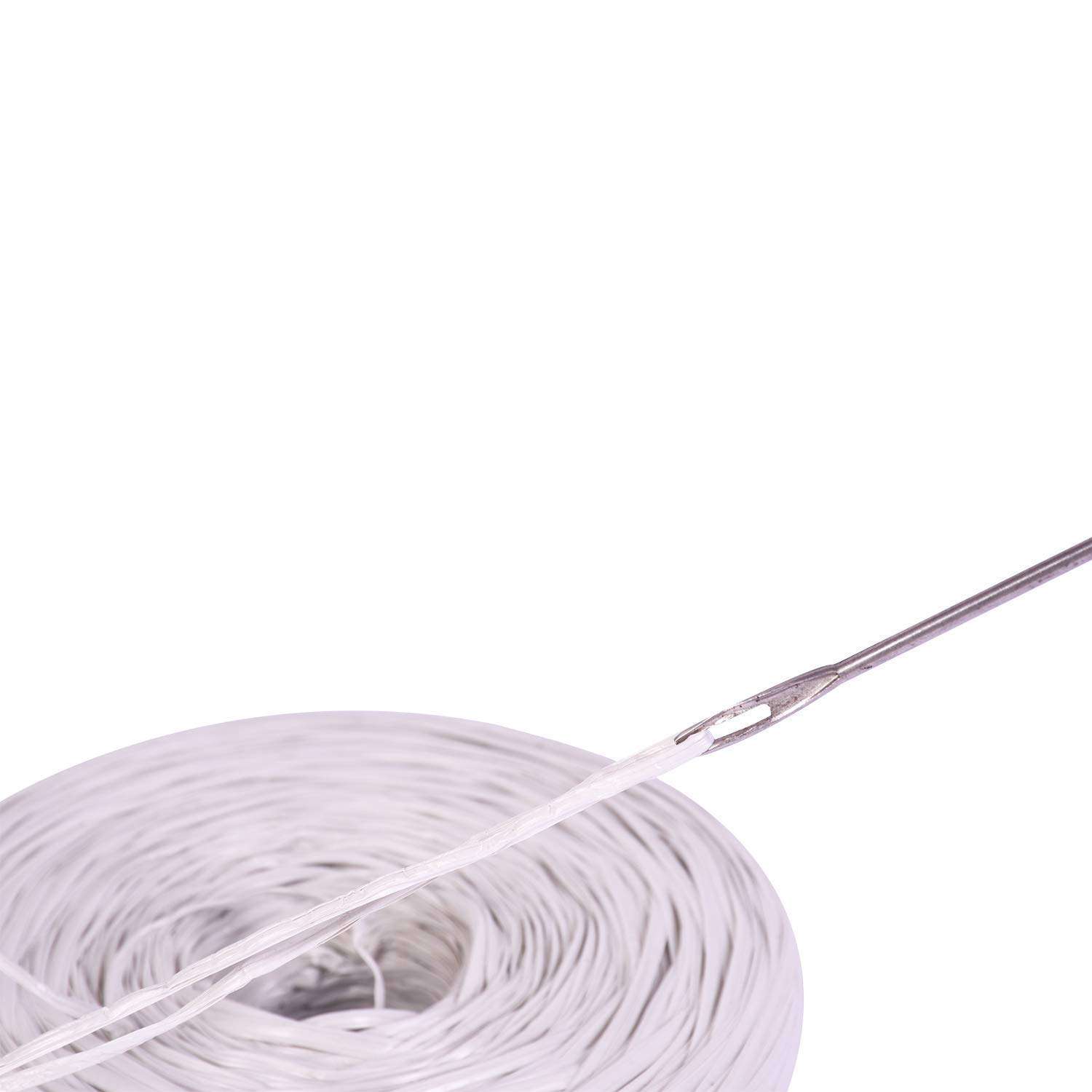 A. SHARIF™ Virgin Wide Plastic Rope, Sutli, Rassi, Rope for Craft, Packing Tape, Gardening Twine with One Bag Sewing Needle (White, 500g) 3