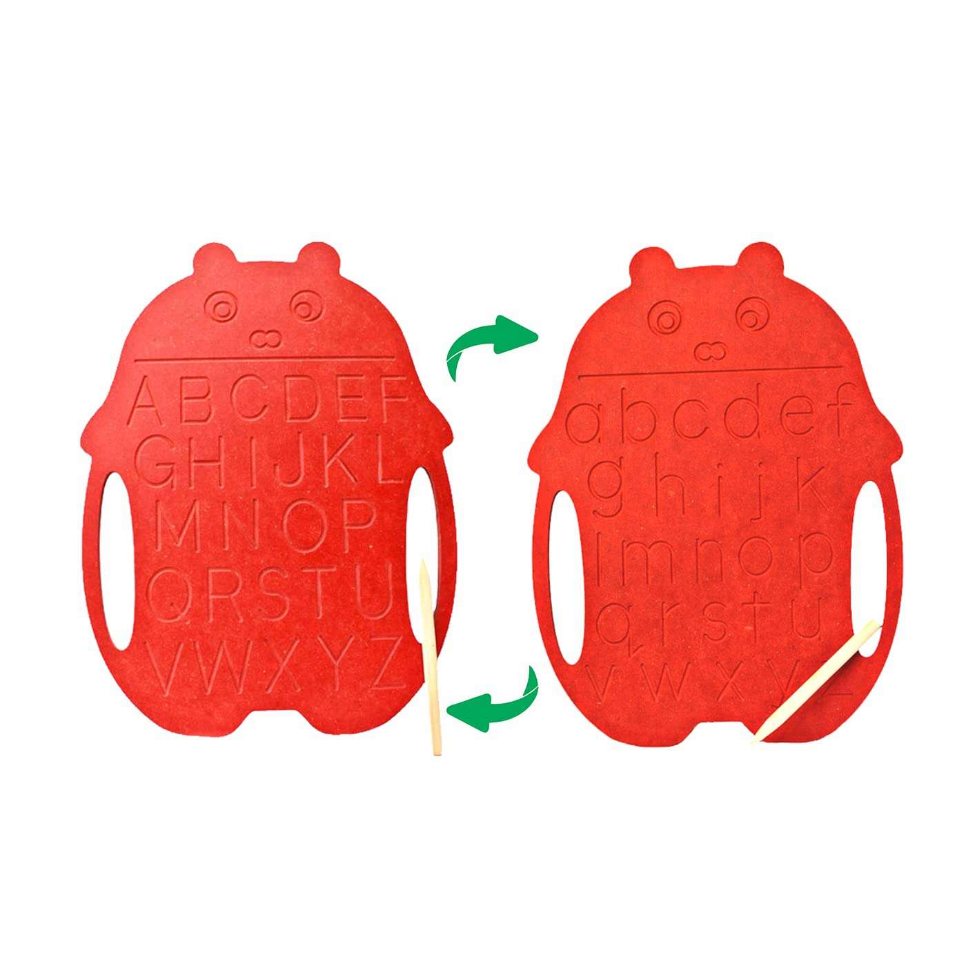 Whittlewud Both Sided Alphabet Tracing Board for Montessori Educational Toys, English Upper Case & Lower Case Reading and Writing Learning Toys for Kids 6