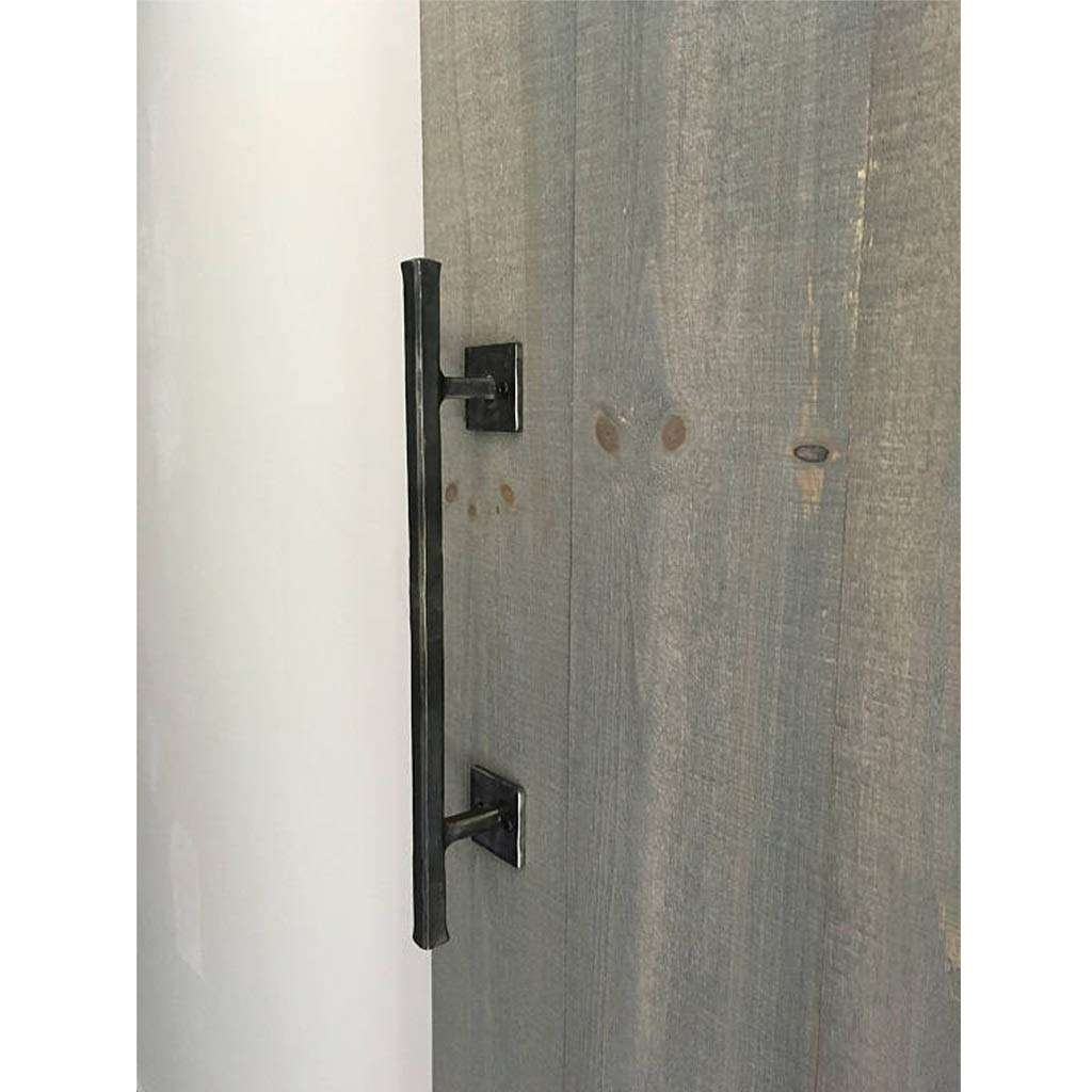 RTY-BY Barn Door Handle, Sliding Door Handles Pull Push Button Set - Door Knob Hardware for Barn Doors, Closet Doors, Garden Sheds, Interior Exterior, Black (Size : 32cm) 5