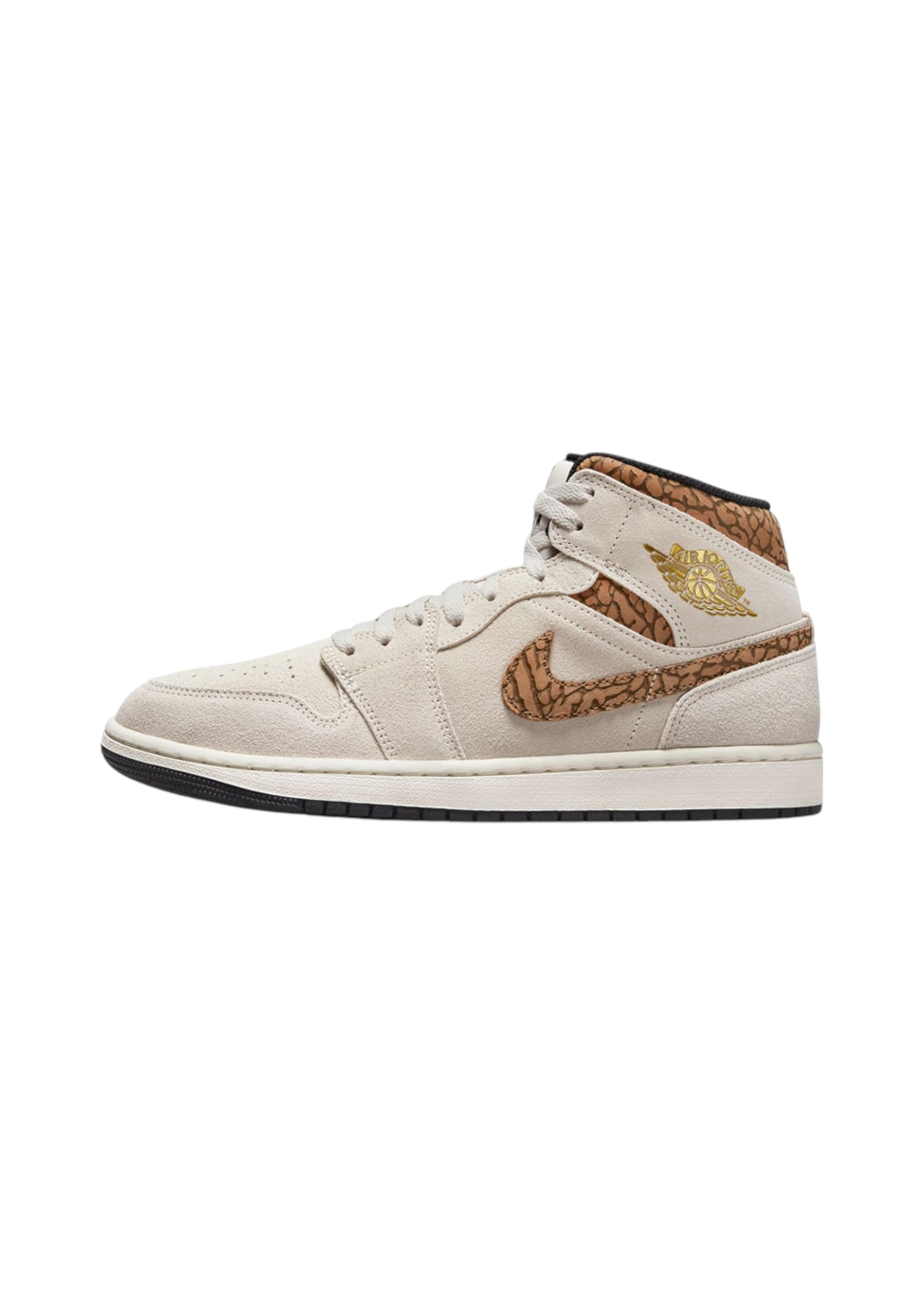 Jordan Nike Air 1 Mid Men's Shoes LT Orewood Brown/Metallic Gold DZ4129-102 13
