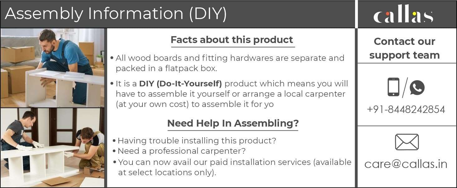 Callas Engineered Wood Computer Desk with Shelf – Modern Laptop Study Table for Home Office, Workstation & Writing Desk for Students and Professionals (ST-09-White) 6