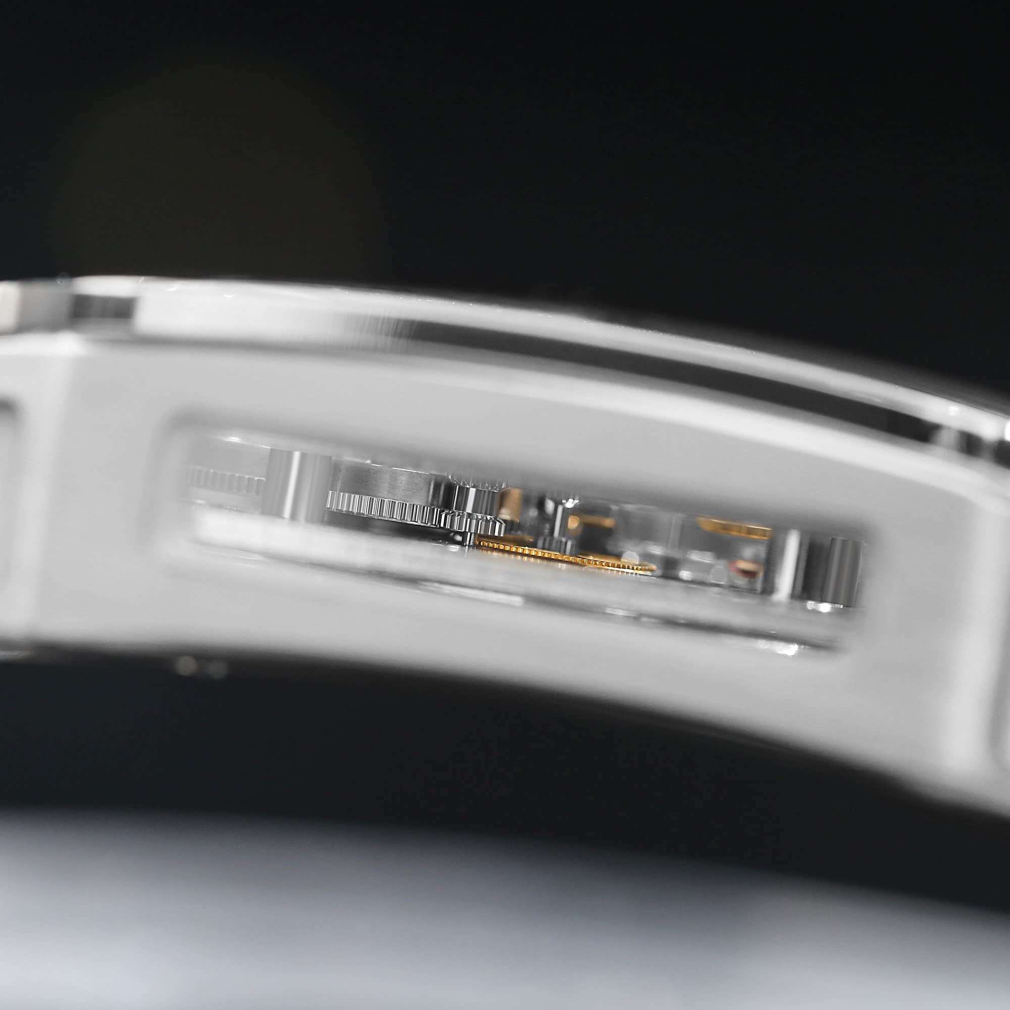 BODERRY Square Automatic Titanium Watch for Men 72H Power-Reserve Side Transparent Case 10ATM Waterproof Swiss Super-Luminous Sports Wrist Watches-Storm 4