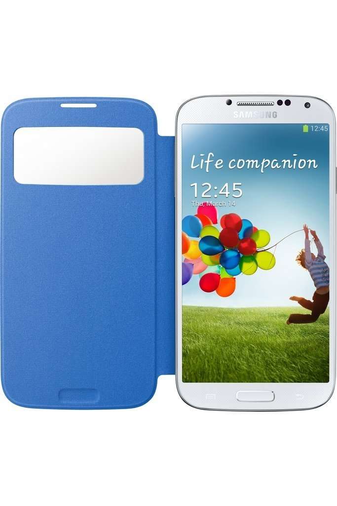 Samsung Galaxy S4 S-View Flip Cover Folio Case (Light Blue) 3