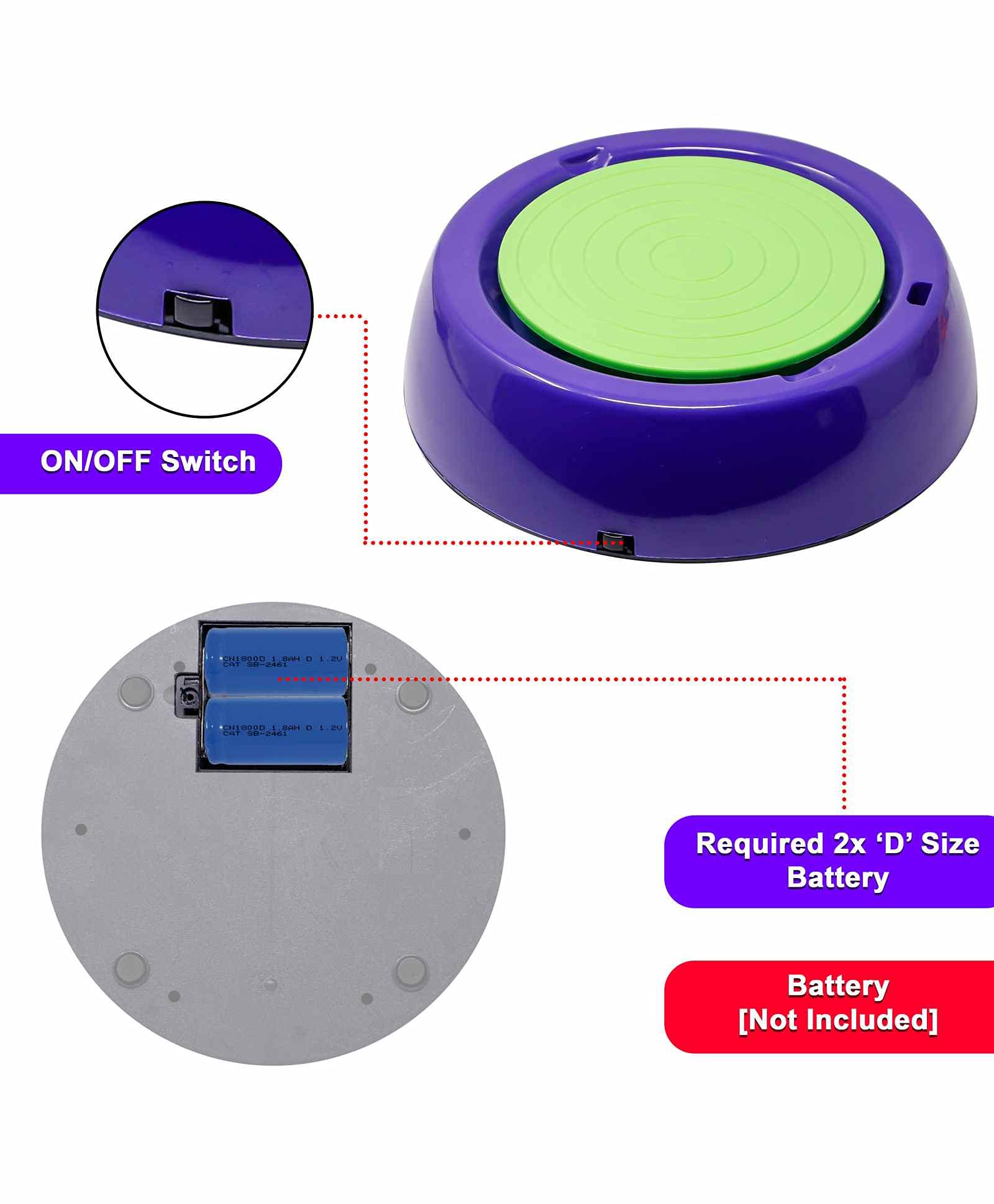 Foroly Non-Toxic Plastic Art Pottery Wheel Set Toy with Clay for Kids, Multicolor, 3 Years and up, Pack of 1 4