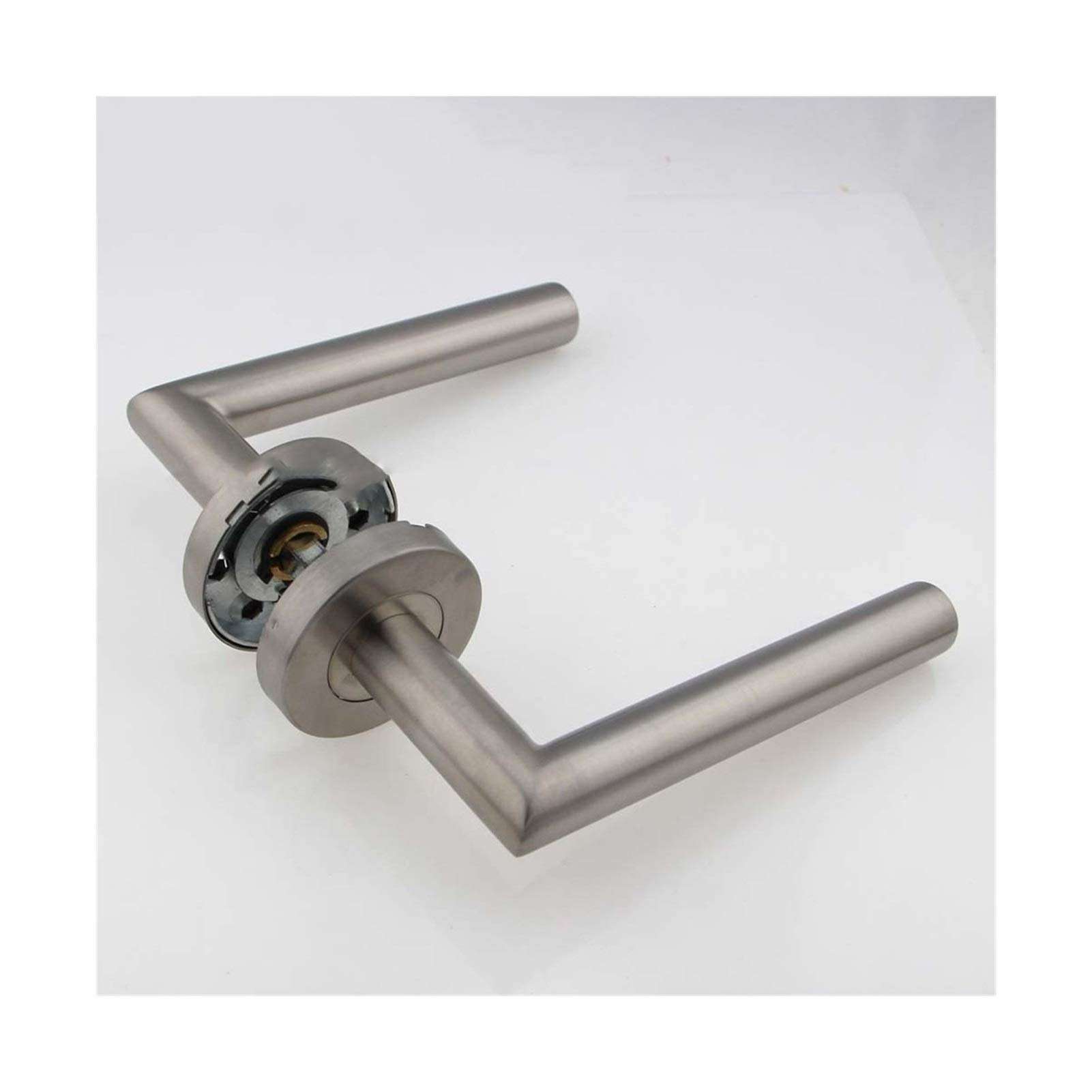 WSZMD Closet Passage Door Locks Modern Stainless Steel Entry Door Lever Handles,Right Angle Tubehandle,Door Handle，Stainless Steel Door Lever 1
