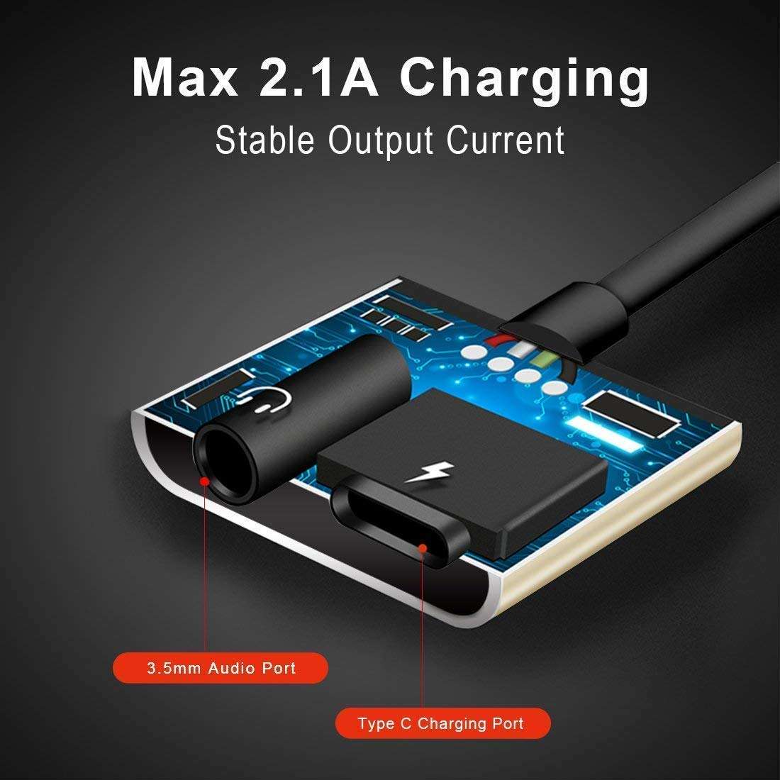 Type-C to 3.5 mm Aux Audio & USB Charging Splitter For Xiaomi Mi 11i / Xiaomi Mi 11i Original Audio Jack 2 in1 Adapter Music Headphone Splitter & Type C USB Charging Cable Converter Earphone Headphone Hands-Free Type-C to 3.5 mm Head Aux Audio USB Cable and Headphone (1A-AE - Multi) 6