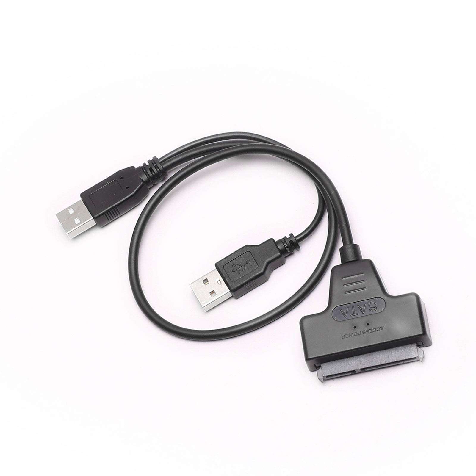 DEVMO Hard Disk Drive 7+15 Pin SATA to USB 2.0 External Converter Adapter Cable 2.5" inch SSD HDD Laptop 1