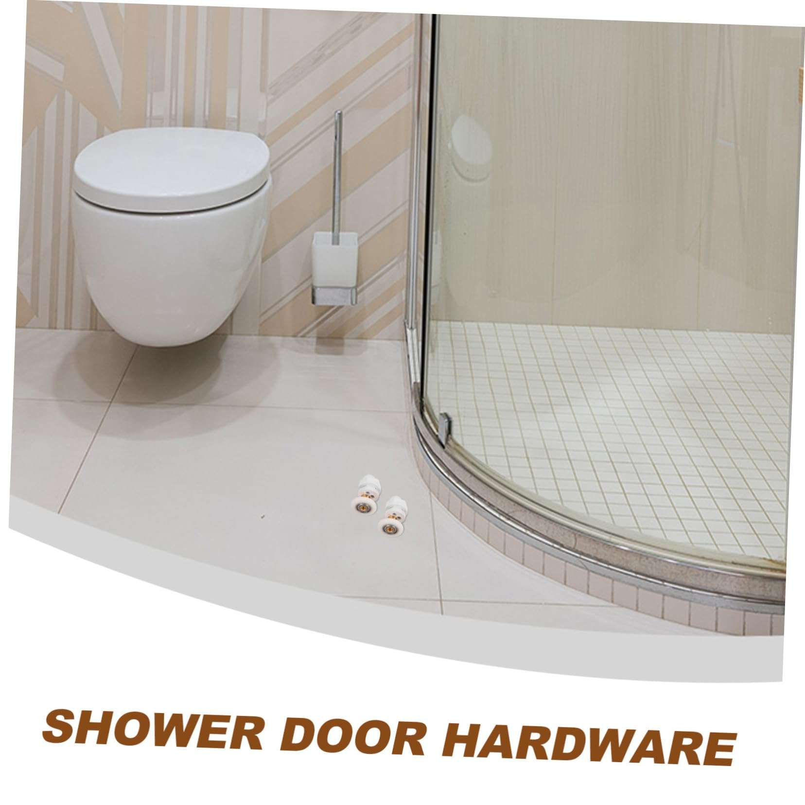 Hohopeti 6pcs Shower Room Pulley Shower Doors Glass Shower Door Rollers Replacement Roller Wheels Sliding Shower Door Wheels Shower Door Parts Shower Door Replacement Parts Nylon 6