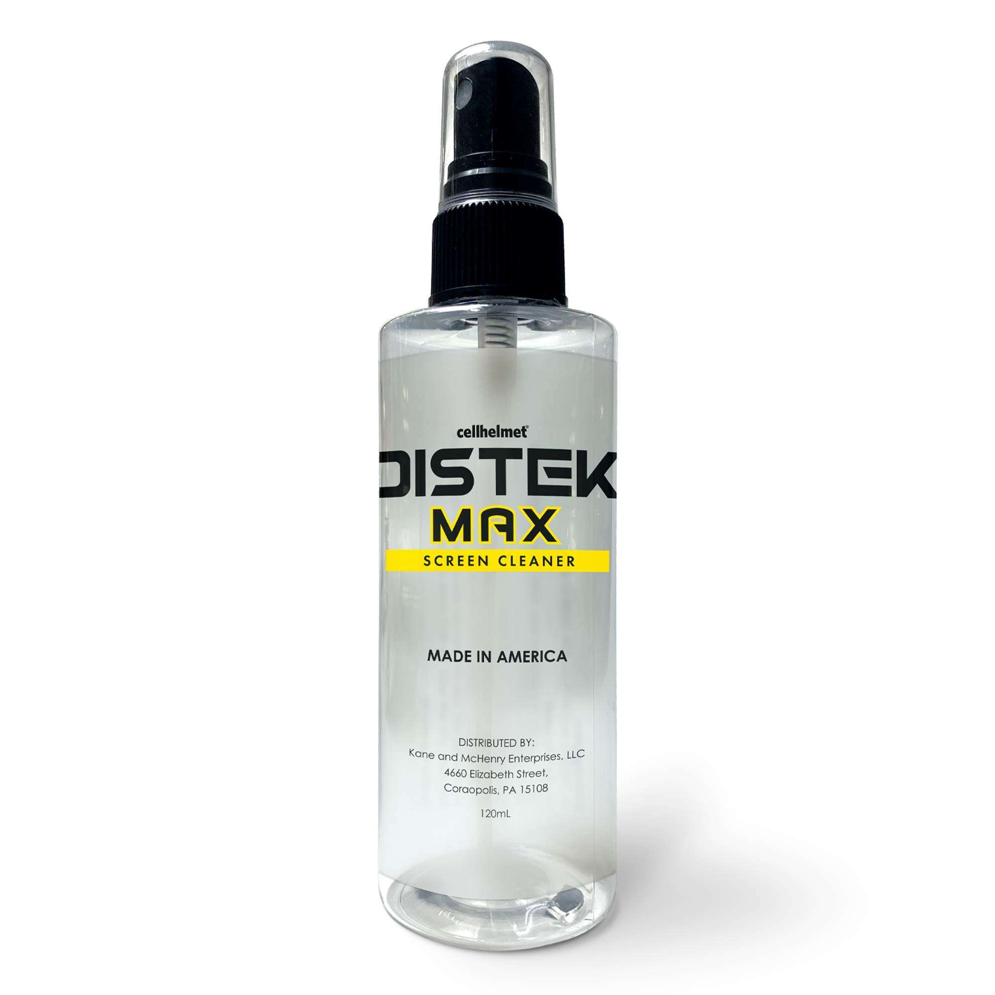 cellhelmet DISTEK Max Screen and Phone Cleaner Disinfectant with 70 Percent Isopropyl Alcohol 70% Universal for All Glass Displays, LCD - 120mL / 4oz with Microfiber Cloth - Made in USA 2