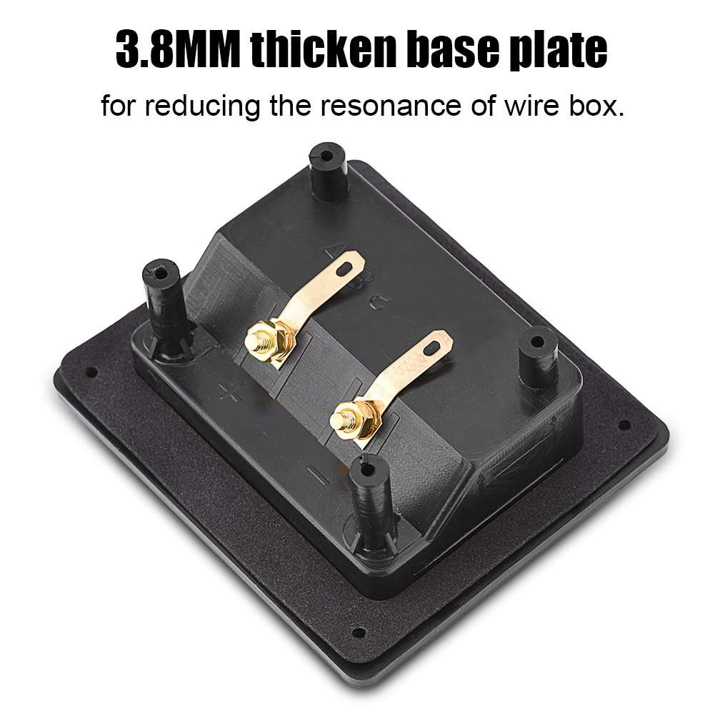 Speaker Terminal Box, DIY 2-Way Speaker Binding Post Terminal Cable Connector Box Subwoofer Plug Acoustic Components 4