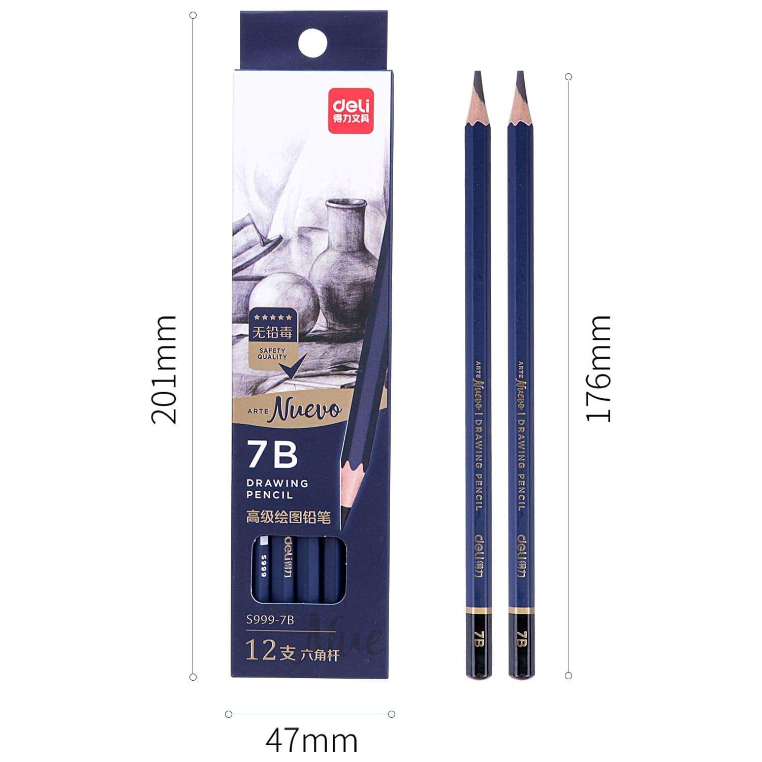 deli Arte Nuevo WS9997B Artist Range Fine-Art Drawing & Sketching Pencil (7B) 3