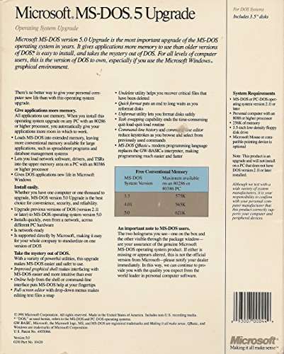 Microsoft MS-DOS 5 Upgrade 2