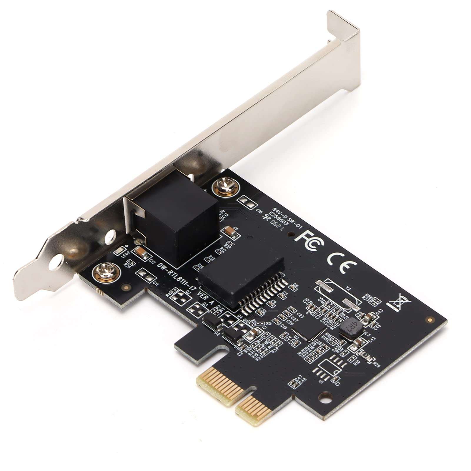 PCIE Network Card PCI Express Gigabit Ethernet Card, LAN External Interface Fast Ethernet 1000Mbps Transmission Rate, Ethernet Adapter Computer Accessories 1