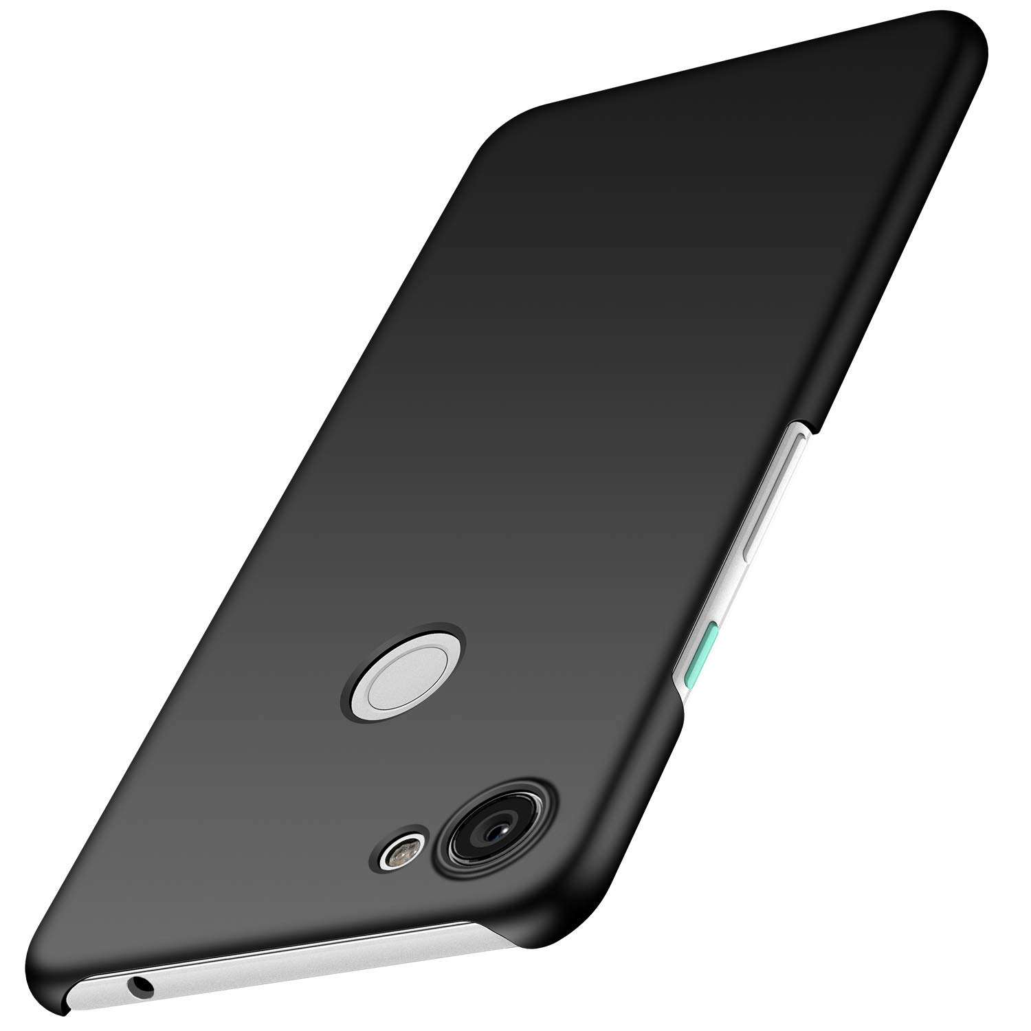 Google Pixel 3a Mobile Phone case, Tianyd [Color Series] [Ultra-Thin] [Anti-Drop] Minimalist Material Ultra-Thin Protective Cover for Google Pixel 3a (Smooth Black) 1