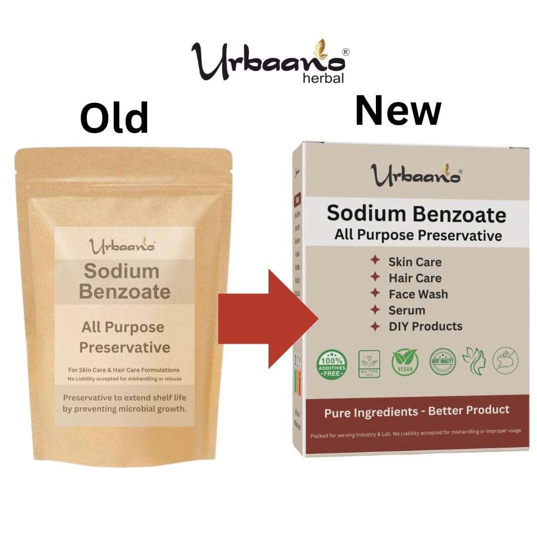 Urbaano Herbal Sodium Benzoate Preservative powder - 200gm For Soap Making, Shampoo, Cosmetics, Lotion, DIY Personal Care & Herbal products for Face, Hair, Skin & Body (100g X 2) 5